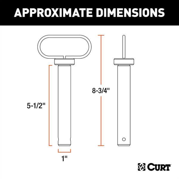 Curt Manufacturing Clevis Pins 45803 Pin 1Inch thumbnail 4