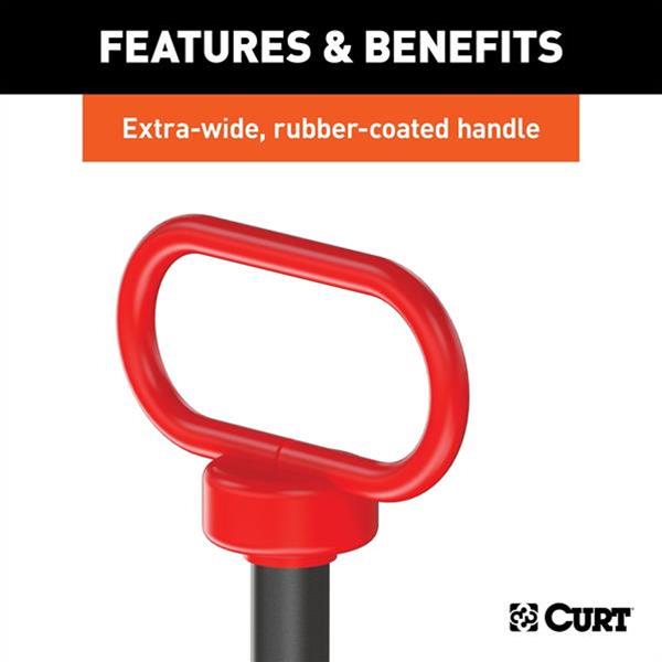 CURT Clevis Pins 45804 Pin, 5/8 in., 4 in. length, Handle and Clip, Each thumbnail 3