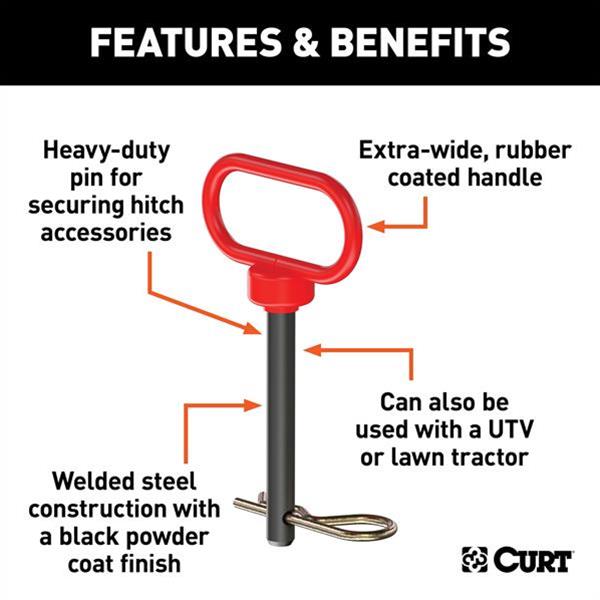 Curt Manufacturing Clevis Pins 45805 Pin 1/2 Inch thumbnail 2
