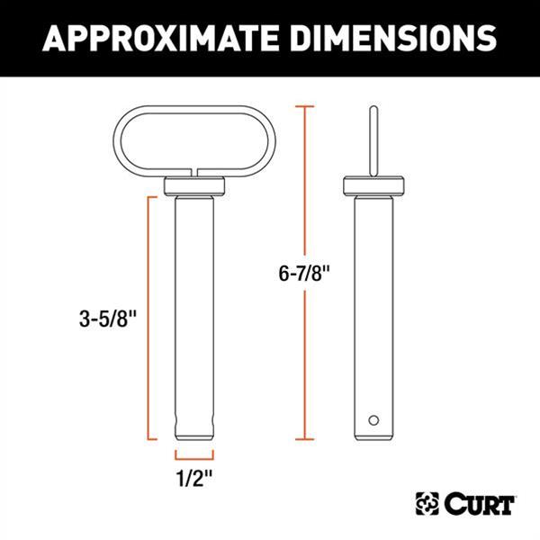 Curt Manufacturing Clevis Pins 45805 Pin 1/2 Inch thumbnail 5