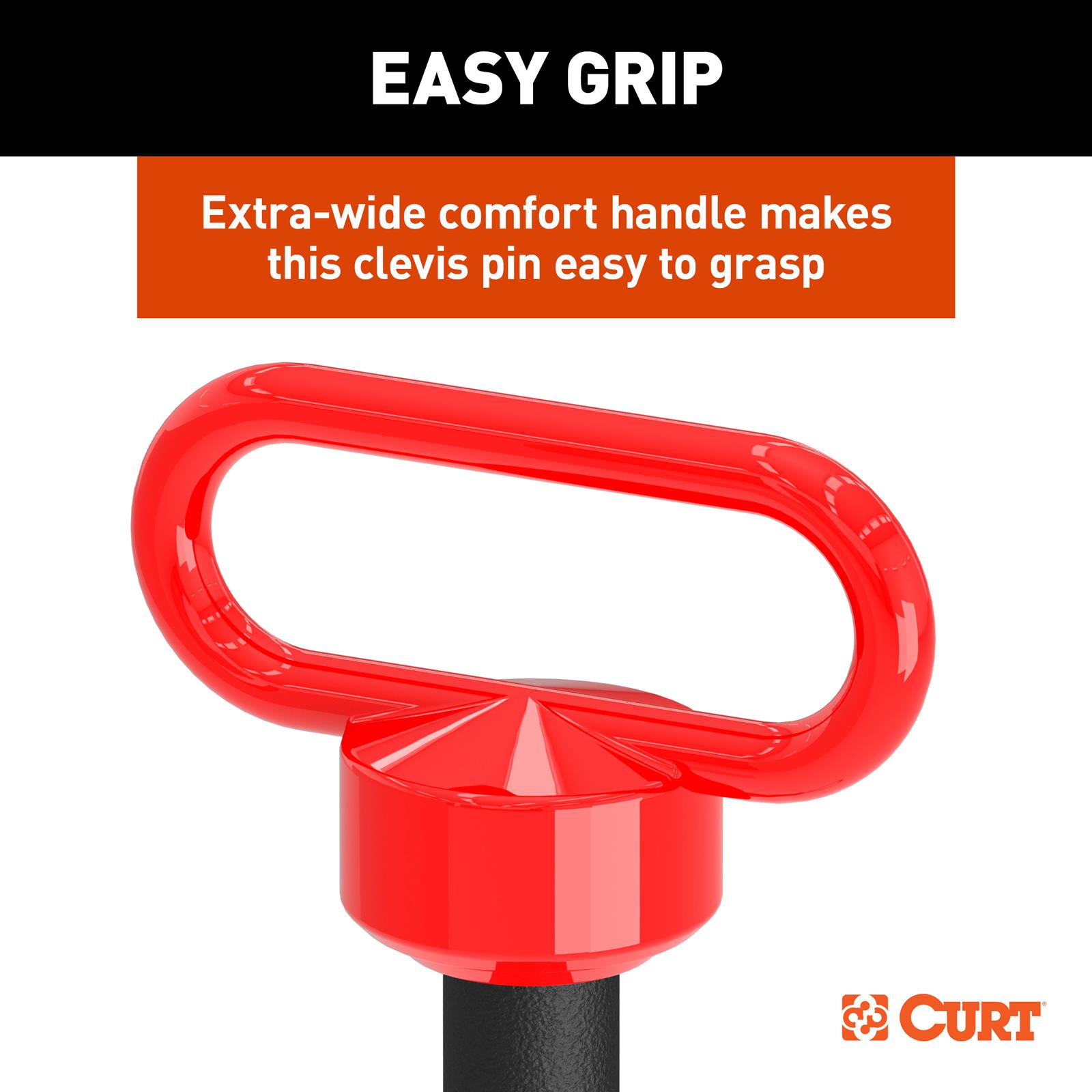 CURT Clevis Pins 45809 Pin, 3/4 in., 4.125 in. Long, Handle and Clip, Each thumbnail 5
