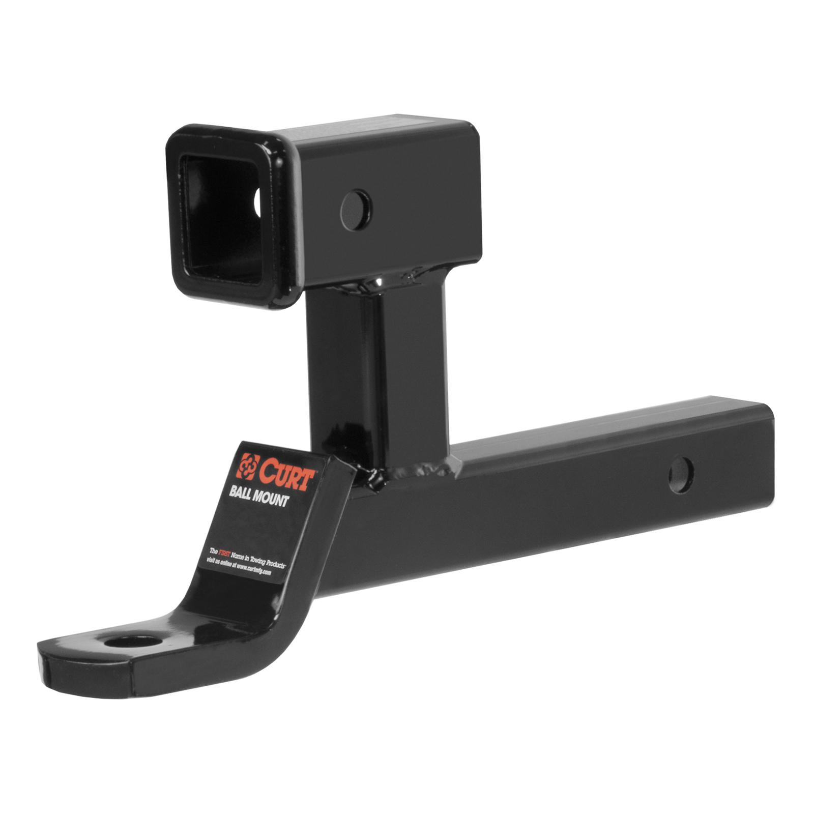 CURT Multipurpose Ball Mounts 45810 Receiver Hitch Mount, Steel, Black, 2 in. Square, 2 in. Drop, 0 in. Rise, 12.25 in. Length, Each thumbnail 4