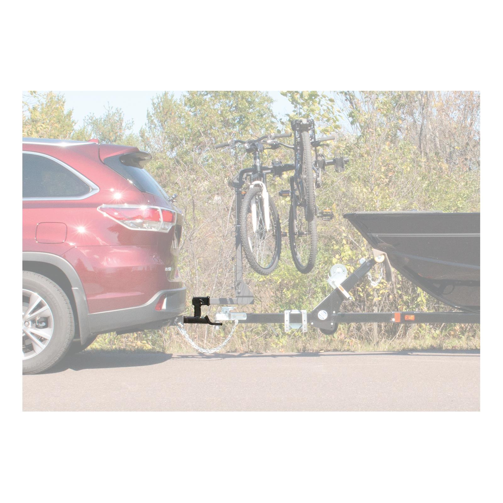 CURT Multipurpose Ball Mounts 45810 Receiver Hitch Mount, Steel, Black, 2 in. Square, 2 in. Drop, 0 in. Rise, 12.25 in. Length, Each