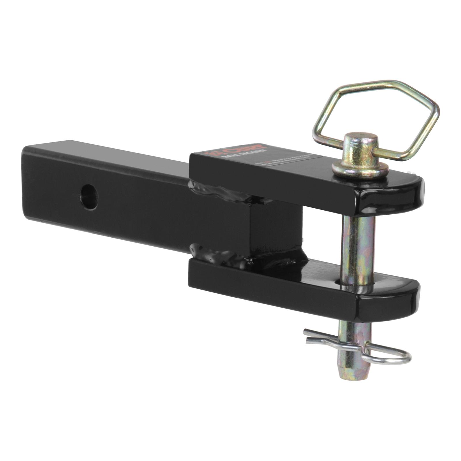 CURT Clevis Pin Ball Mounts 45821 Receiver Hitch Mount, Steel, Black Powdercoated, 2 in. Square, .750 in. Hole, Hitch Pin/Clip, Each thumbnail 2