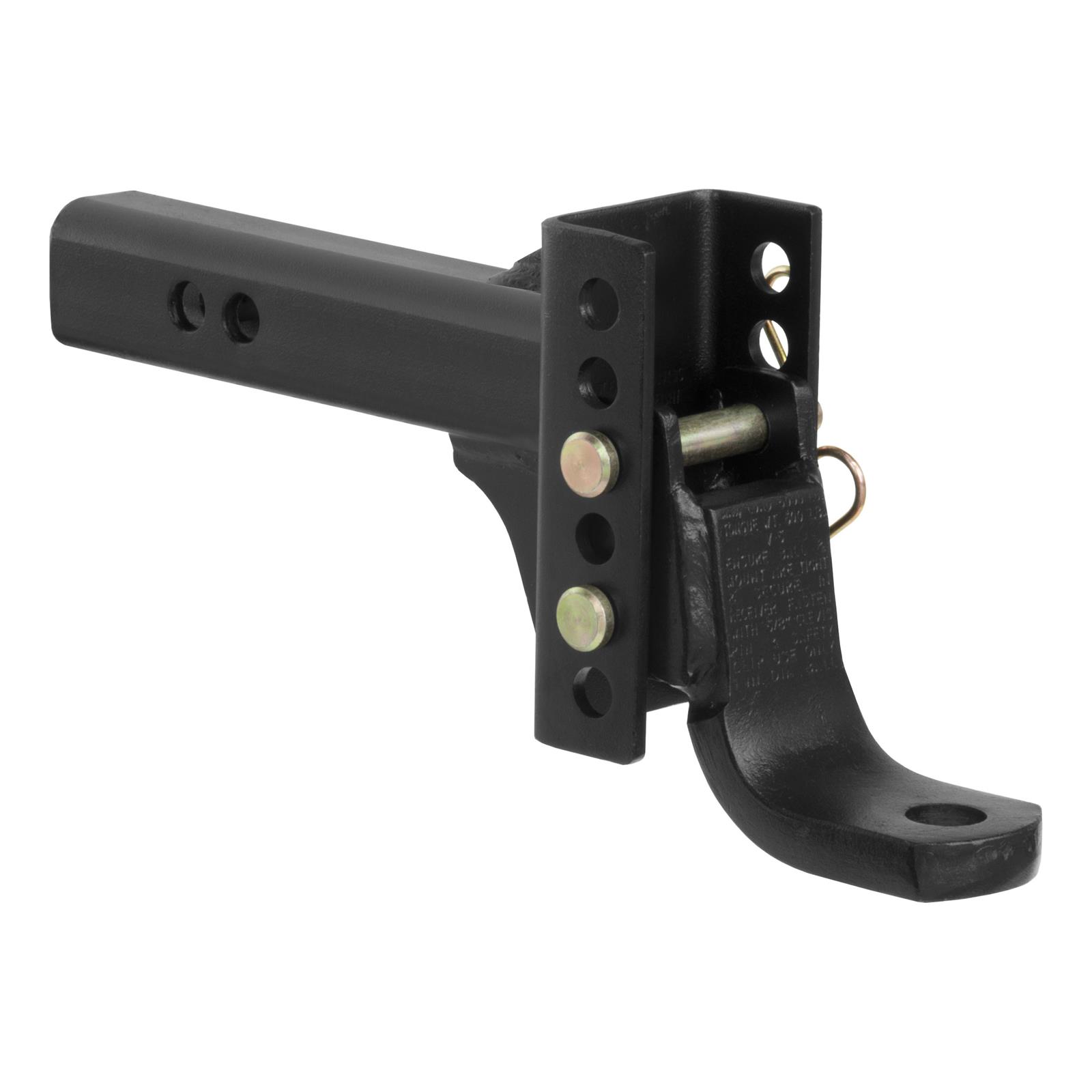 CURT Adjustable Ball Mounts 45901 Receiver Hitch Mount, Adjustable, 2 in. Square Mount, Steel, Black Powdercoated, Each thumbnail 2