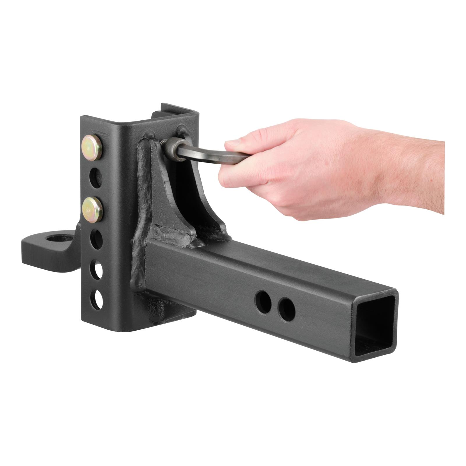 CURT Adjustable Ball Mounts 45901 Receiver Hitch Mount, Adjustable, 2 in. Square Mount, Steel, Black Powdercoated, Each thumbnail 5