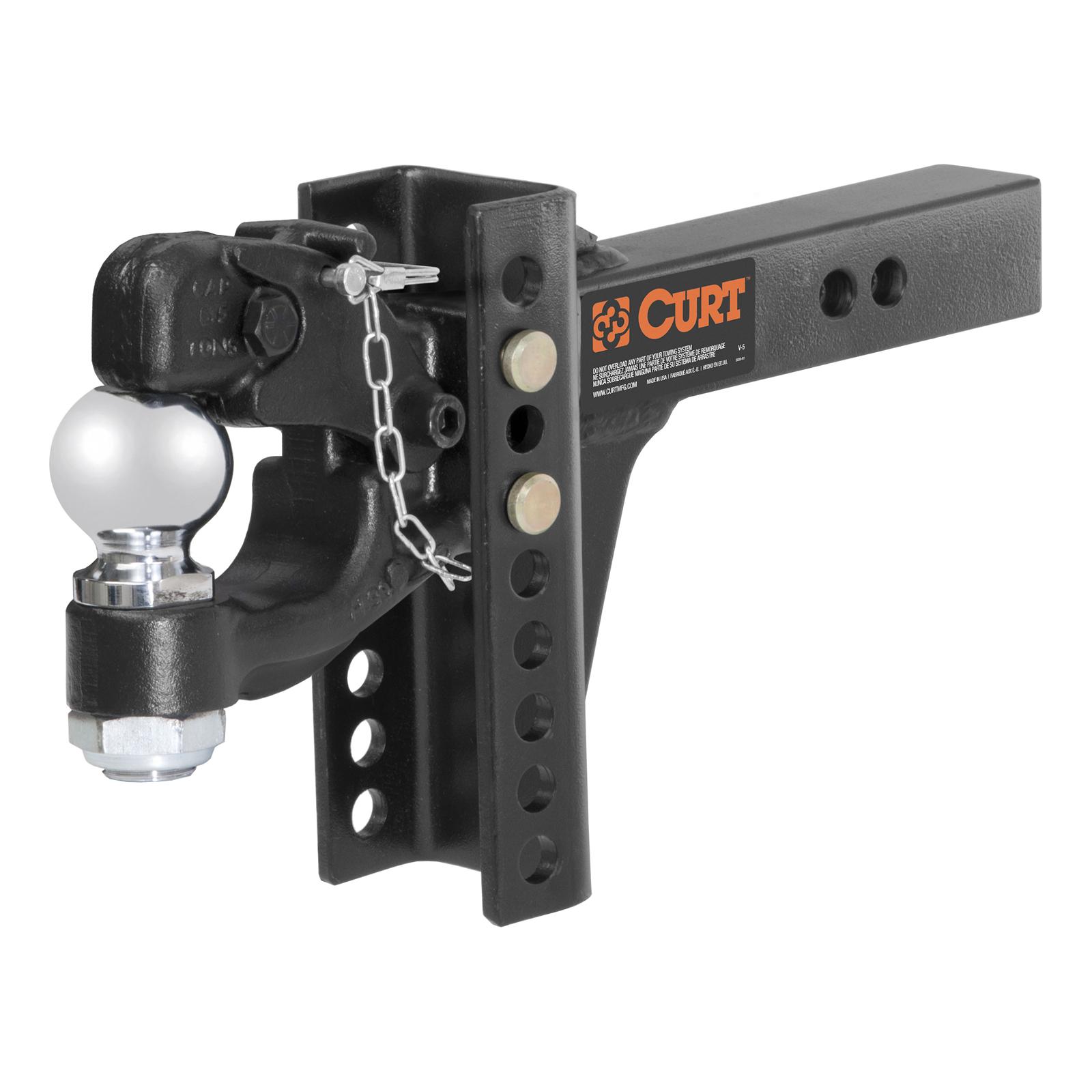 CURT Combination Ball/Pintle Hooks 45920 Pintle Hitch, Ball and Pintle Hook, Channel Mount, 13,000 lbs. GTW, 2 5/16 in. Hitch Ball Diameter, Each thumbnail 4