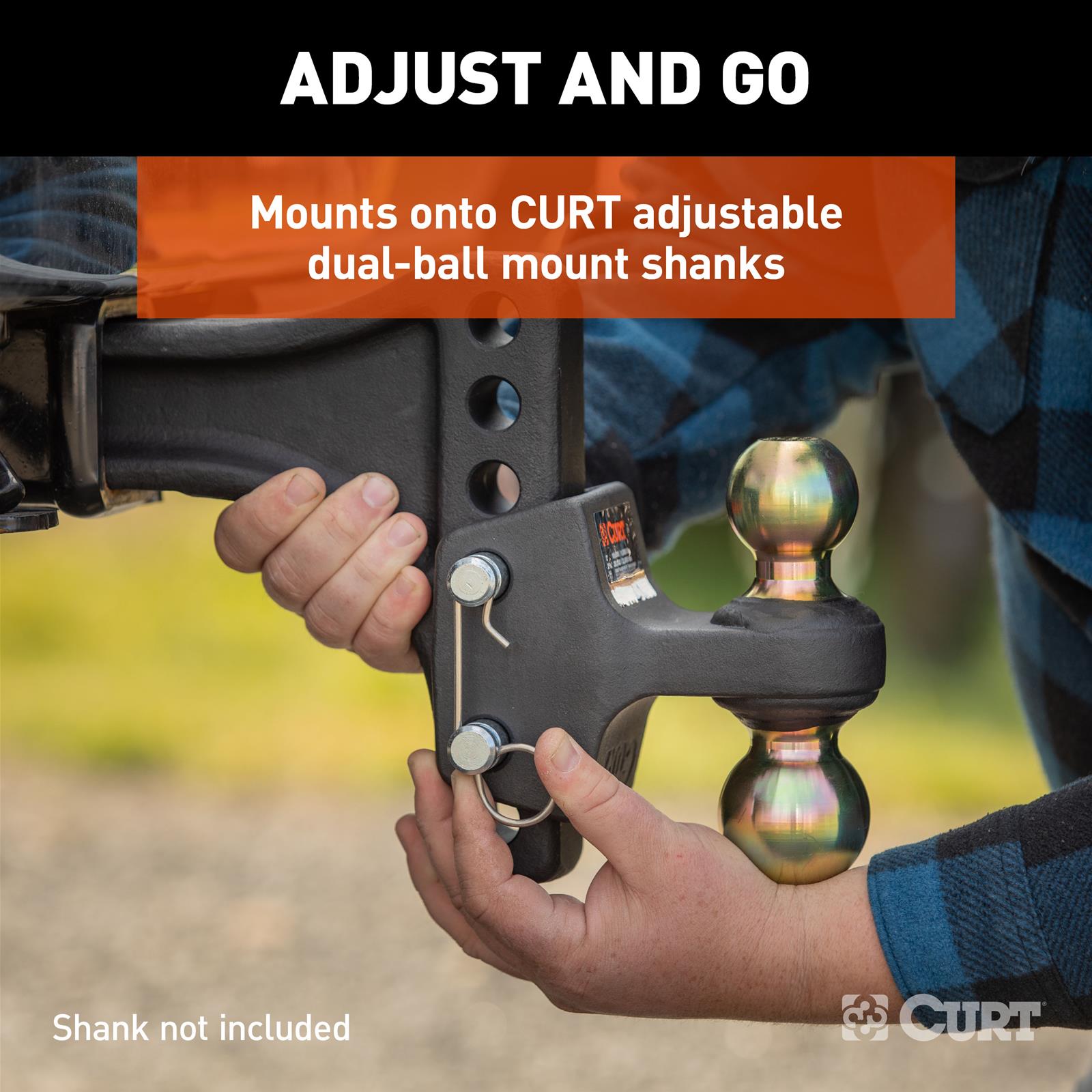 Curt Manufacturing Receiver Hitch Ball Mounts 45934 Dual Attachment thumbnail 4