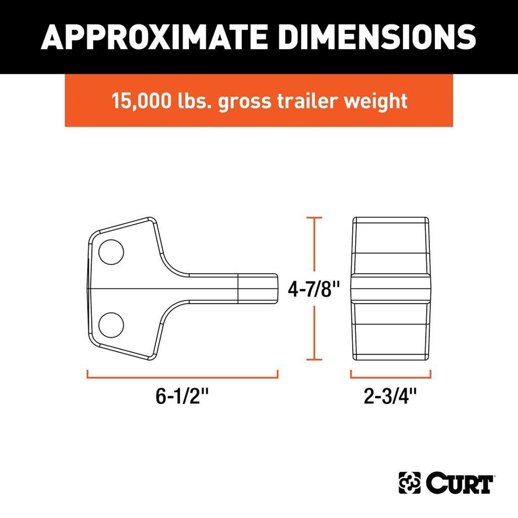 Curt Manufacturing Receiver Hitch Ball Mounts 45940 Trailer Mount, Replacement Rebellion XD Tongue Attachment thumbnail 4