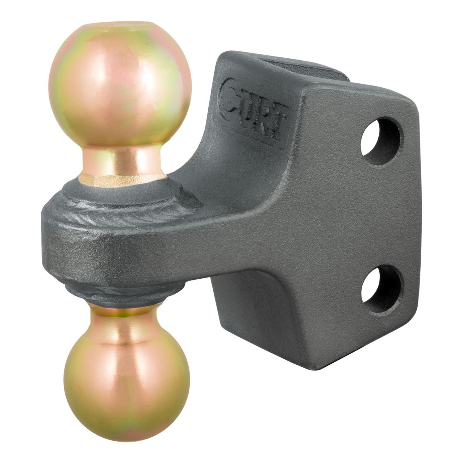Curt Manufacturing Receiver Hitch Ball Mounts 45953 Trailer Mount, Replacement Rebellion XD Dual Ball, 2" & 2-5/16", Up to 20K