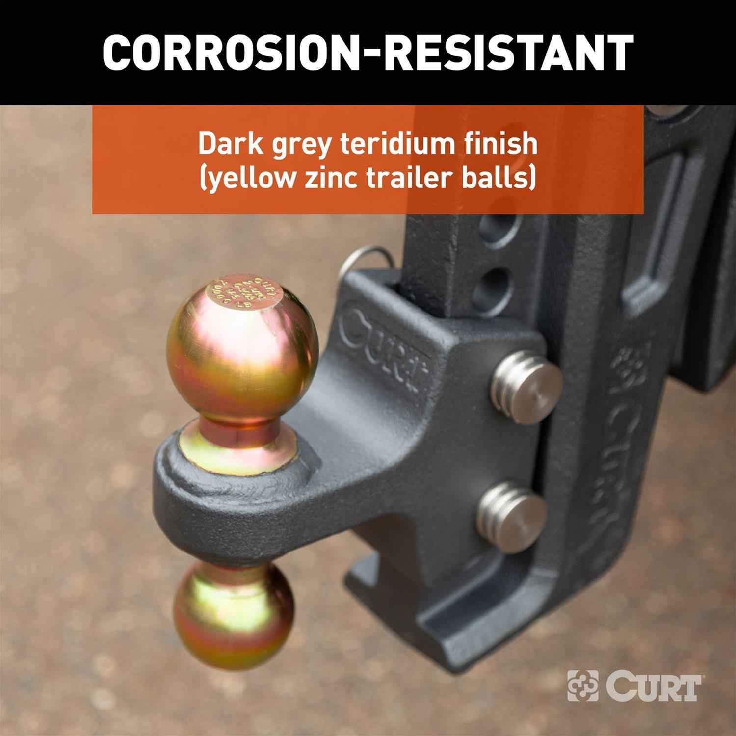 Curt Manufacturing Receiver Hitch Ball Mounts 45953 Trailer Mount, Replacement Rebellion XD Dual Ball, 2" & 2-5/16", Up to 20K thumbnail 5