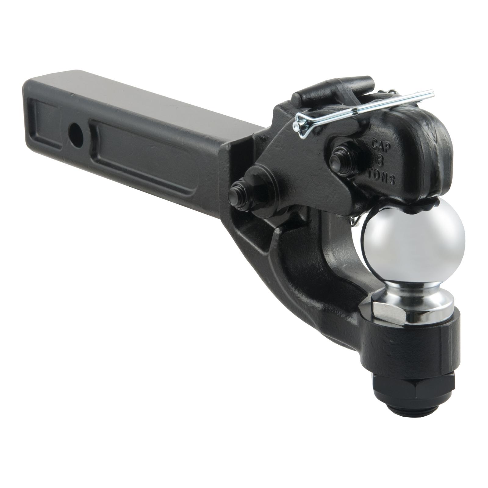 CURT Combination Ball/Pintle Hooks 48006 Pintle Hitch, Ball/Hook, 2 in. Square Receiver Mount, 16,000 lbs. GTW, 2 5/16 in. Hitch Ball Diameter, Each thumbnail 2