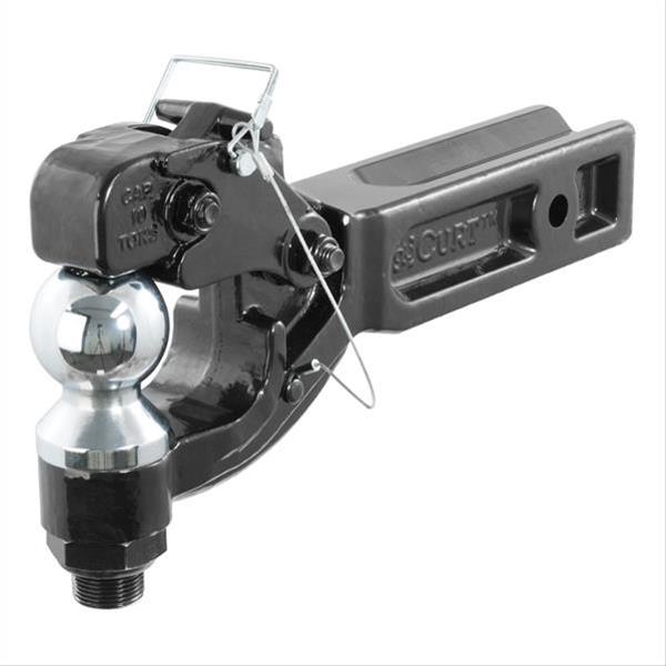 CURT Combination Ball/Pintle Hooks 48012 Pintle Hitch, Ball and Pintle Hook, Reciever, Steel, Each
