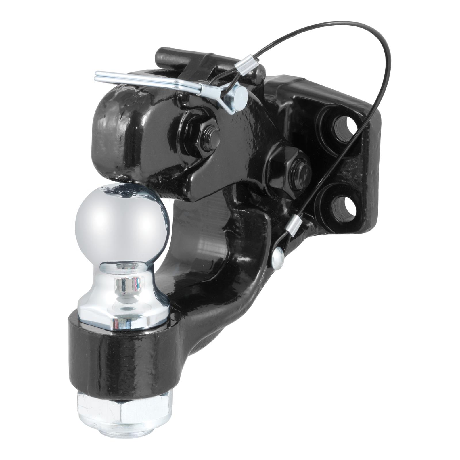 CURT Combination Ball/Pintle Hooks 48180 Pintle Hitch, Ball and Pintle Hook, Plate Mount, 16,000 lbs. GTW, 1 7/8 in. Hitch Ball Diameter, Each thumbnail 6
