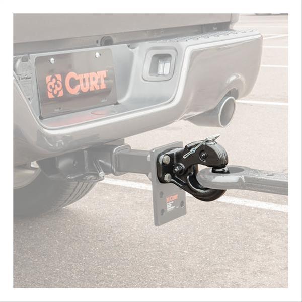 CURT Forged Pintle Hooks 48205 Hitch, Hook, Plate Mount, 10,000 lbs. GTW, 2,000 lbs. Vertical Load Rating, Steel, Black, Each thumbnail 4