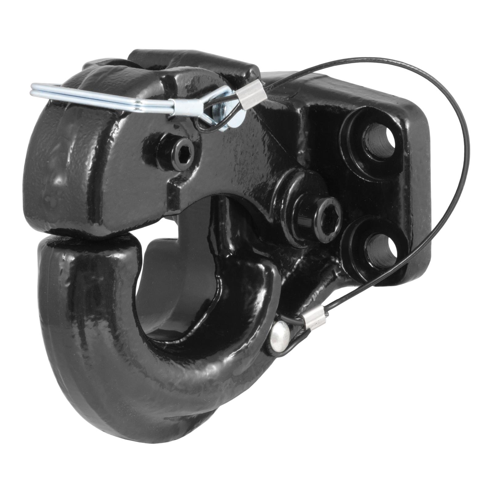 CURT Forged Pintle Hooks 48205 Hitch, Hook, Plate Mount, 10,000 lbs. GTW, 2,000 lbs. Vertical Load Rating, Steel, Black, Each thumbnail 3