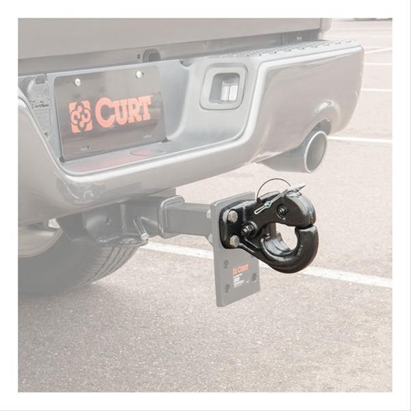 CURT Forged Pintle Hooks 48215 Hitch, Hook, Plate Mount, 30,000 lbs. GTW, 8,000 lbs. Vertical Load Rating, Steel, Black, Each thumbnail 5