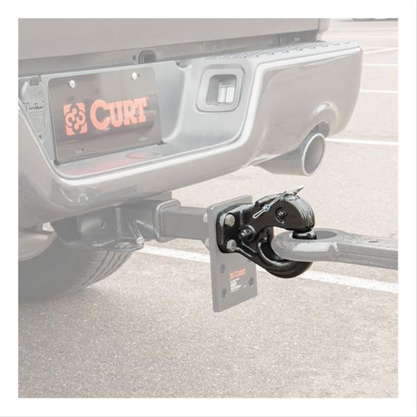 CURT Forged Pintle Hooks 48215 Hitch, Hook, Plate Mount, 30,000 lbs. GTW, 8,000 lbs. Vertical Load Rating, Steel, Black, Each thumbnail 4