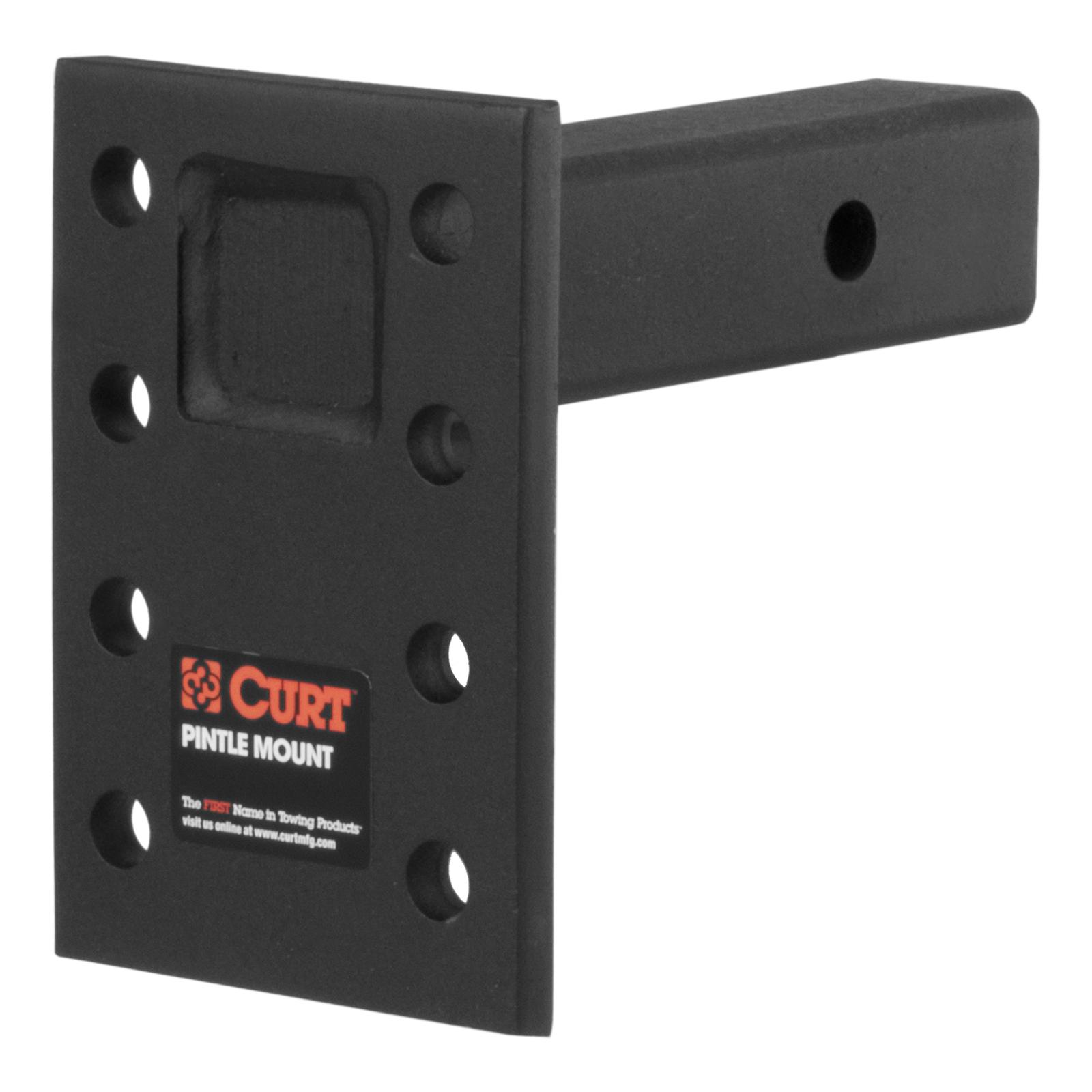 CURT Adjustable Pintle Mounts 48323 Mount, 10,000 lbs. GTW, 3-Position Mounting, 2 in. Square Receiver Mount, Steel, Black Carbide, Each thumbnail 2