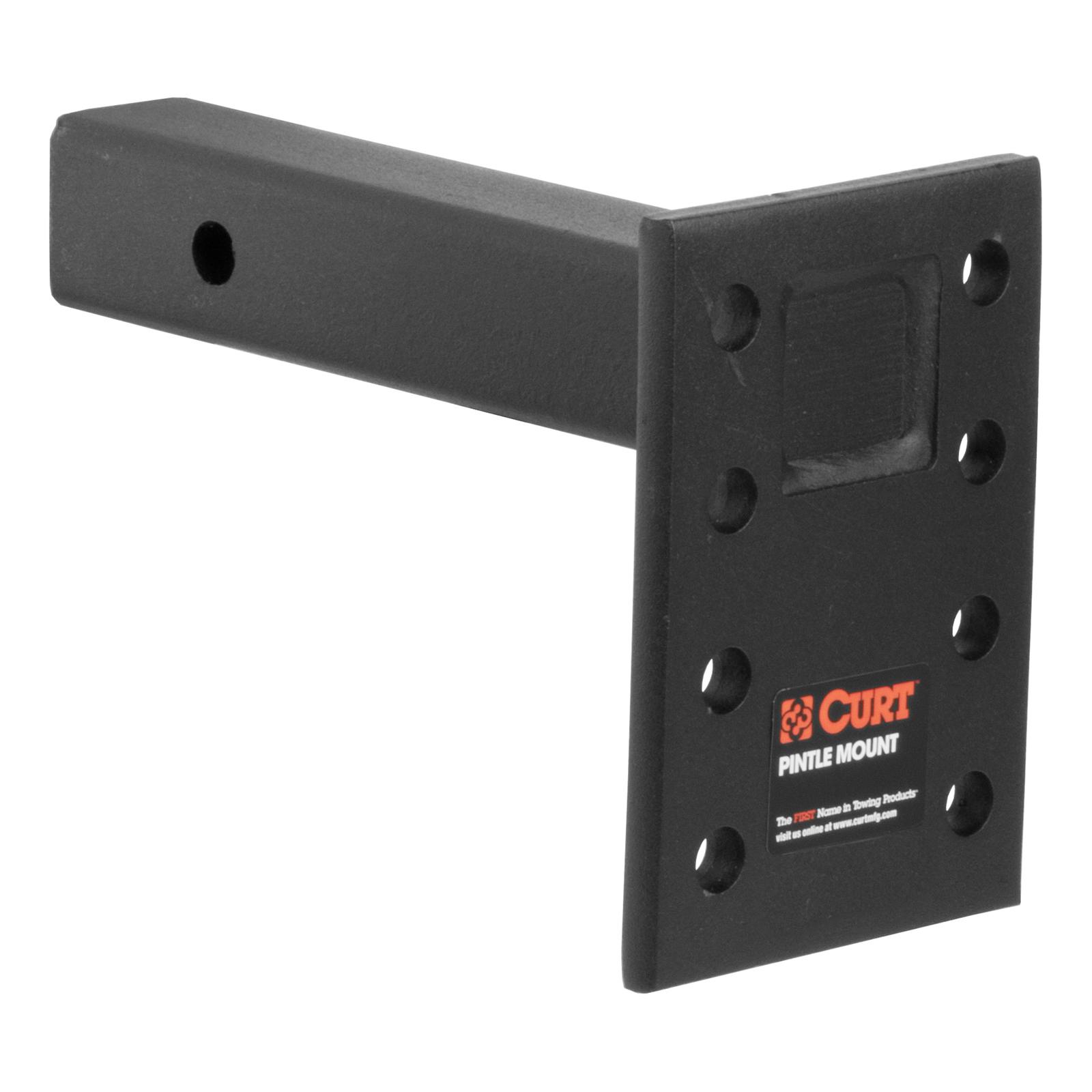 CURT Adjustable Pintle Mounts 48325 Mount, 15,000 lbs. GTW, 3-Position Mounting, 2 in. Square Receiver Mount, Steel, Black Carbide, Each thumbnail 2