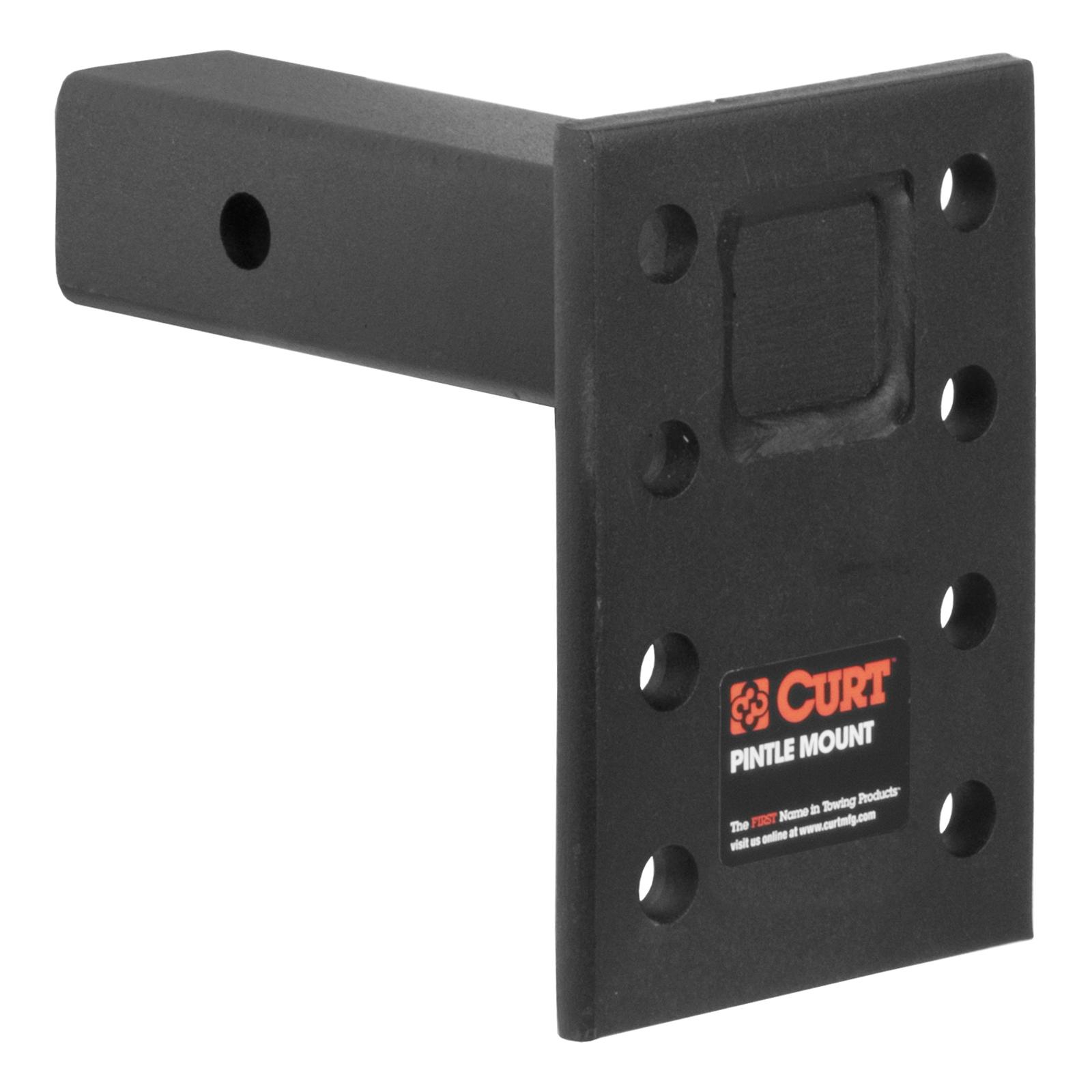CURT Adjustable Pintle Mounts 48328 Mount, 15,000 lbs. GTW, 3-Position Mounting, 2 in. Square Receiver Mount, Steel, Black Carbide, Each thumbnail 2