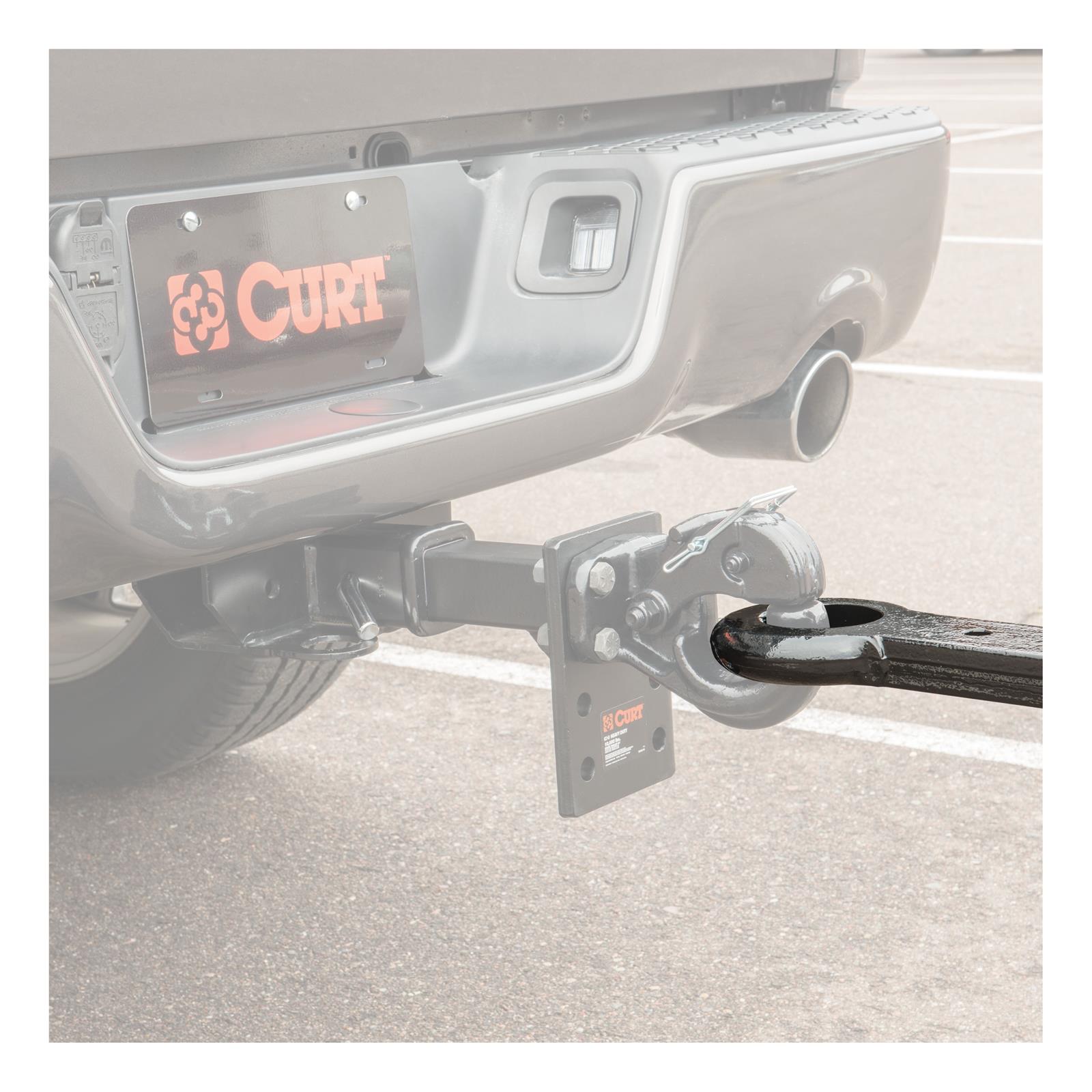CURT Forged Alloy Flat Drawbars 48510 Lunette Eye, 22,000 lbs. GTW, 3 in. Eye Diameter, 13 in. Base Length, 3 in. Base Width, Steel, Black, Each thumbnail 3