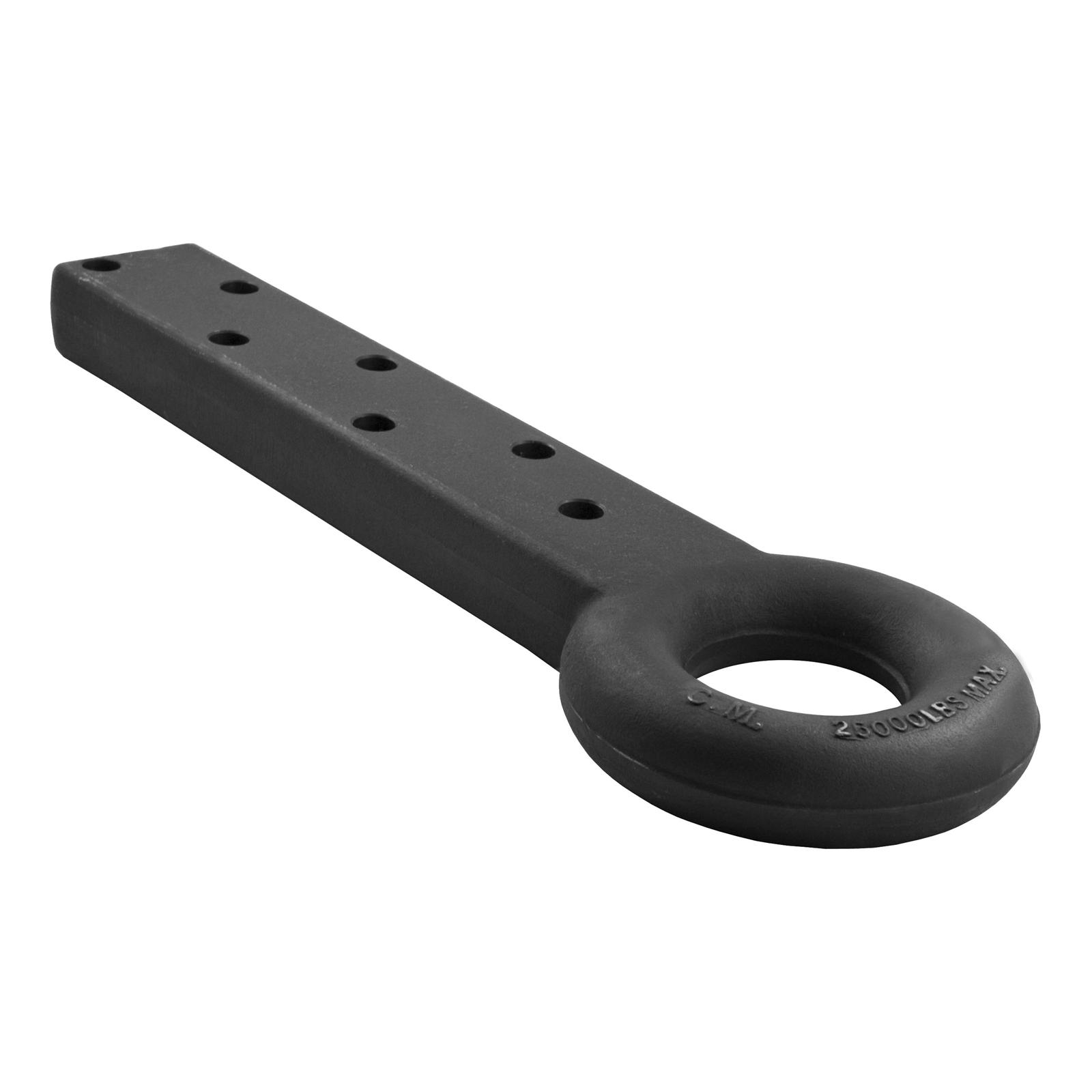 CURT Forged Alloy Flat Drawbars 48510 Lunette Eye, 22,000 lbs. GTW, 3 in. Eye Diameter, 13 in. Base Length, 3 in. Base Width, Steel, Black, Each thumbnail 2