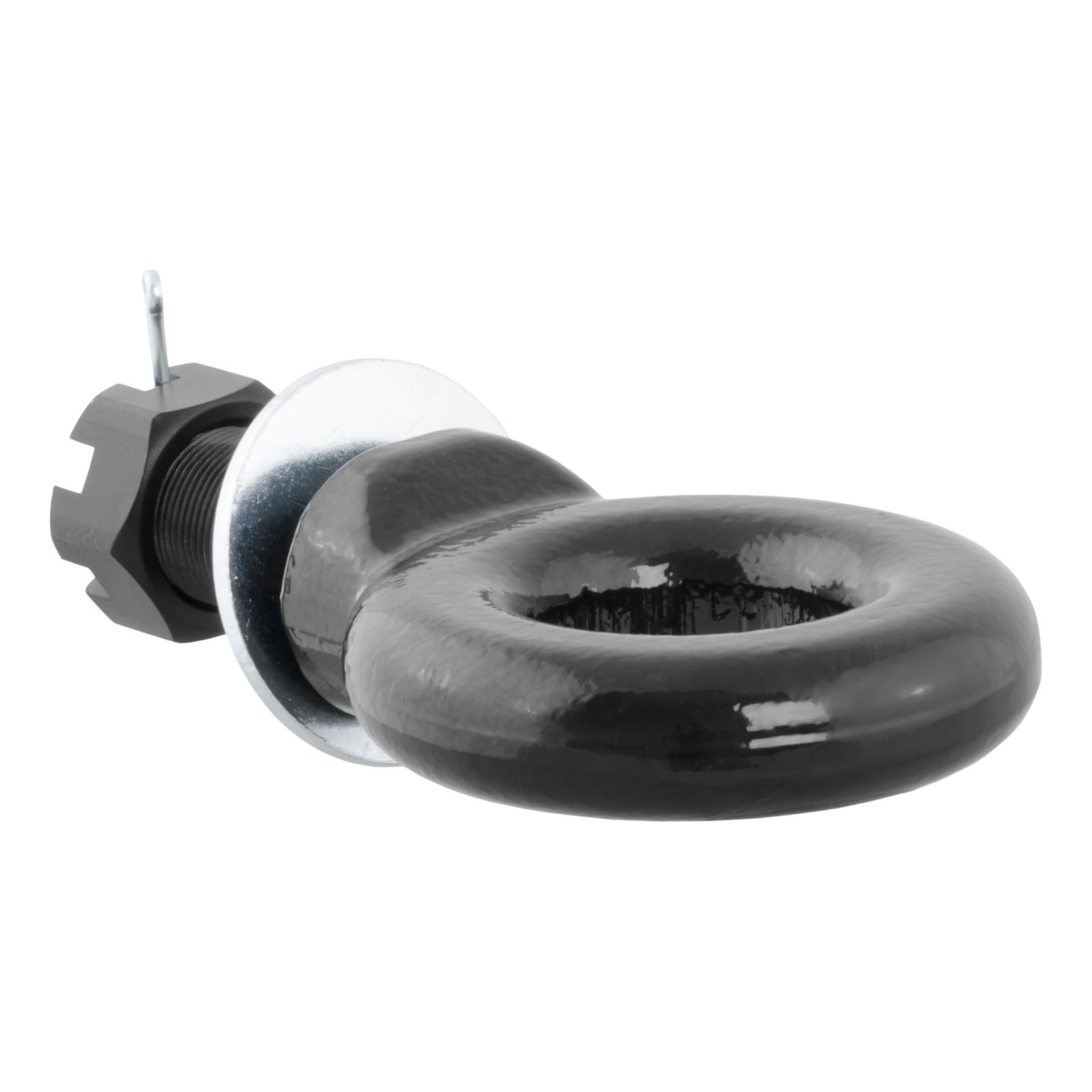 CURT Forged Alloy Stud-Style Lunette Eyes 48520 Eye, 15,000 lbs. GTW, 2 1/2 in. Eye Diameter, Steel, Black, Each thumbnail 2