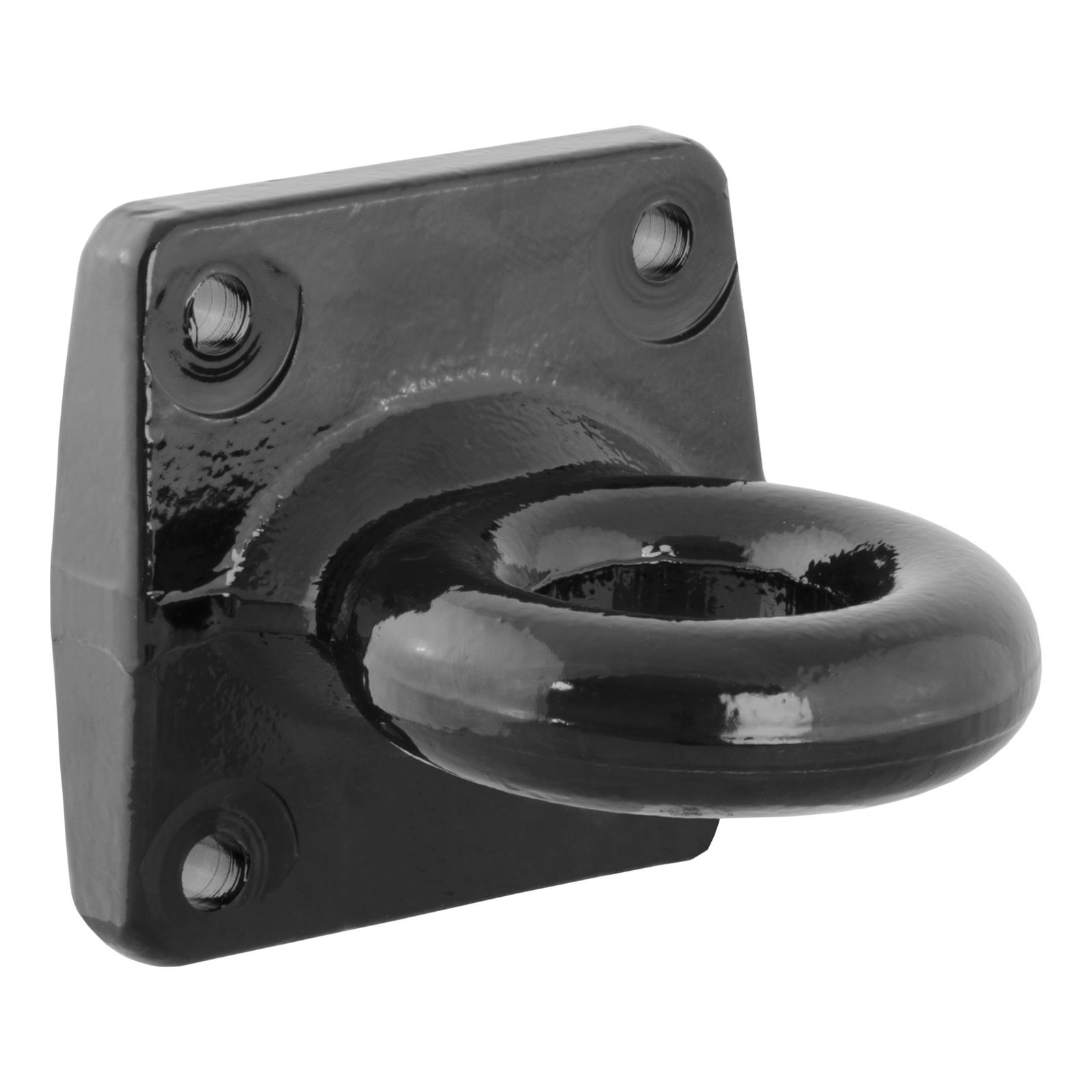CURT Forged Alloy Mount Style Lunette Eyes 48550 Eye, 35,000 lbs. GTW, 2 1/2 in. Eye Diameter, 6 in. Base Length, 6 in. Base Width, Steel, Black, Each thumbnail 2