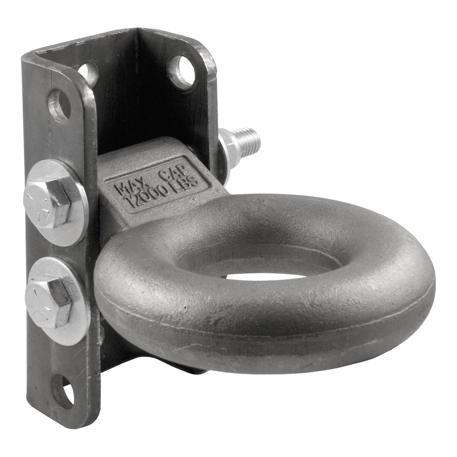 CURT Forged Alloy Lunette Eyes and Channels 48630 Eye, 12,000 lbs. GTW, 3 in. Eye Diameter, Mount Included, 7 1/2 in. Channel Height, Steel, Black, Kit