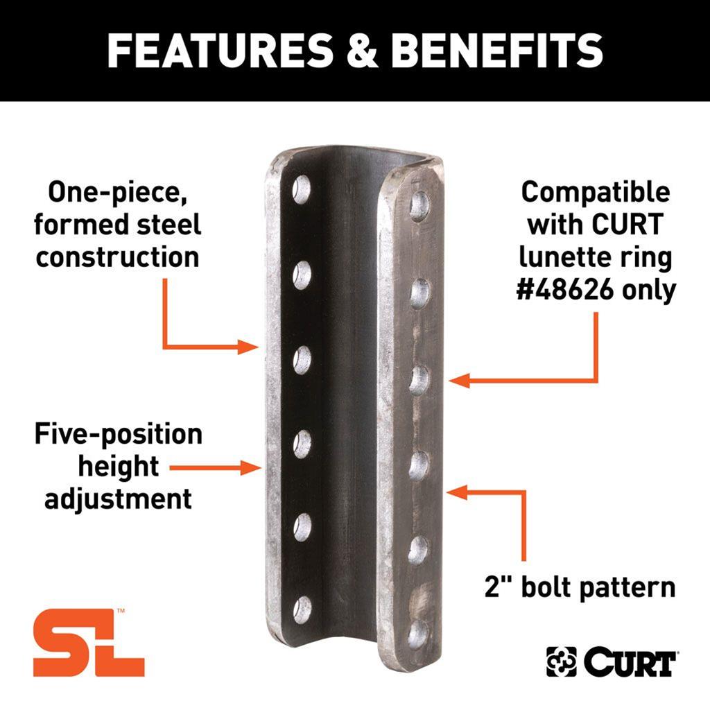 Curt Manufacturing Pintle Hook Components 48651 Tow Channel, SecureLatch Channel thumbnail 3