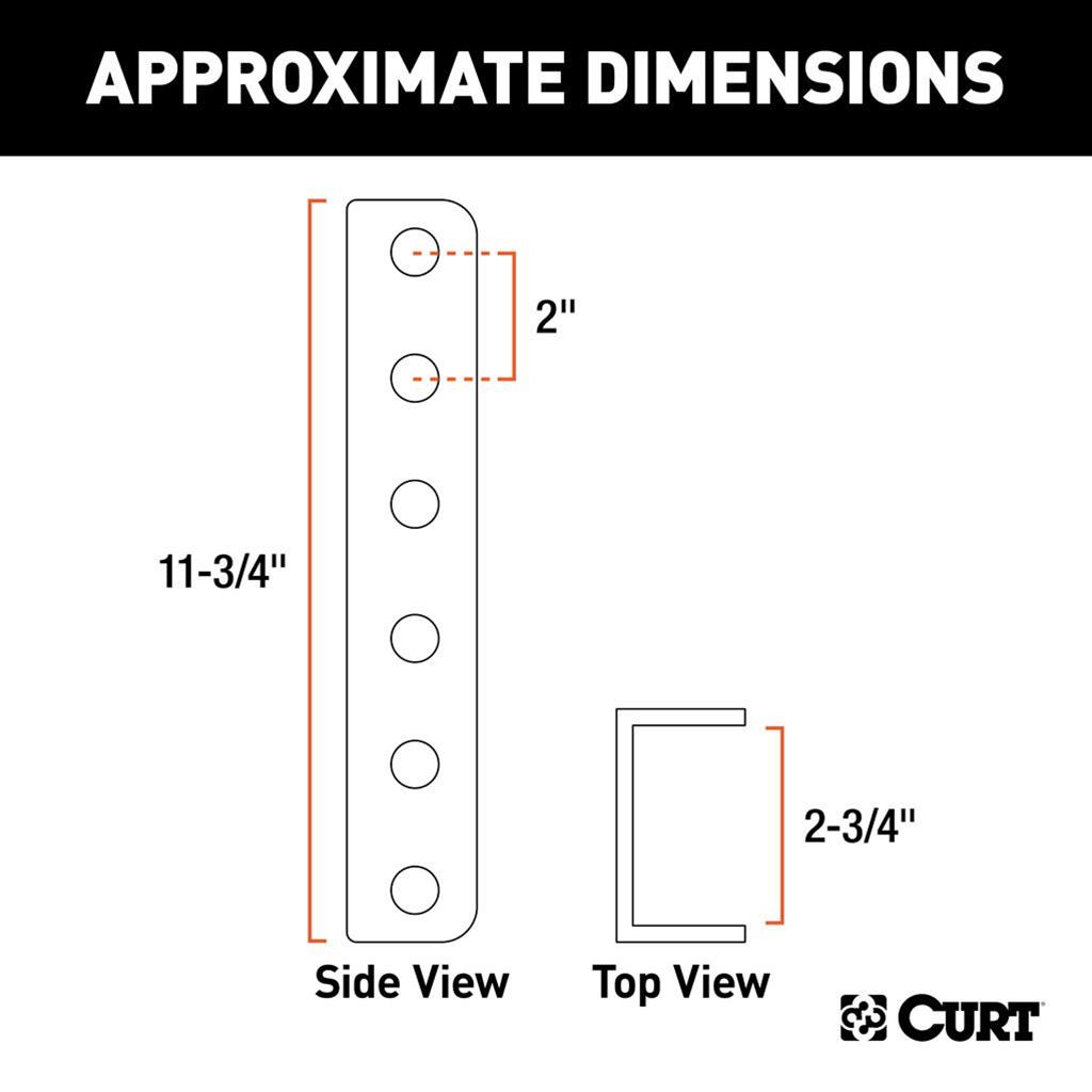 Curt Manufacturing Pintle Hook Components 48651 Tow Channel, SecureLatch Channel thumbnail 2