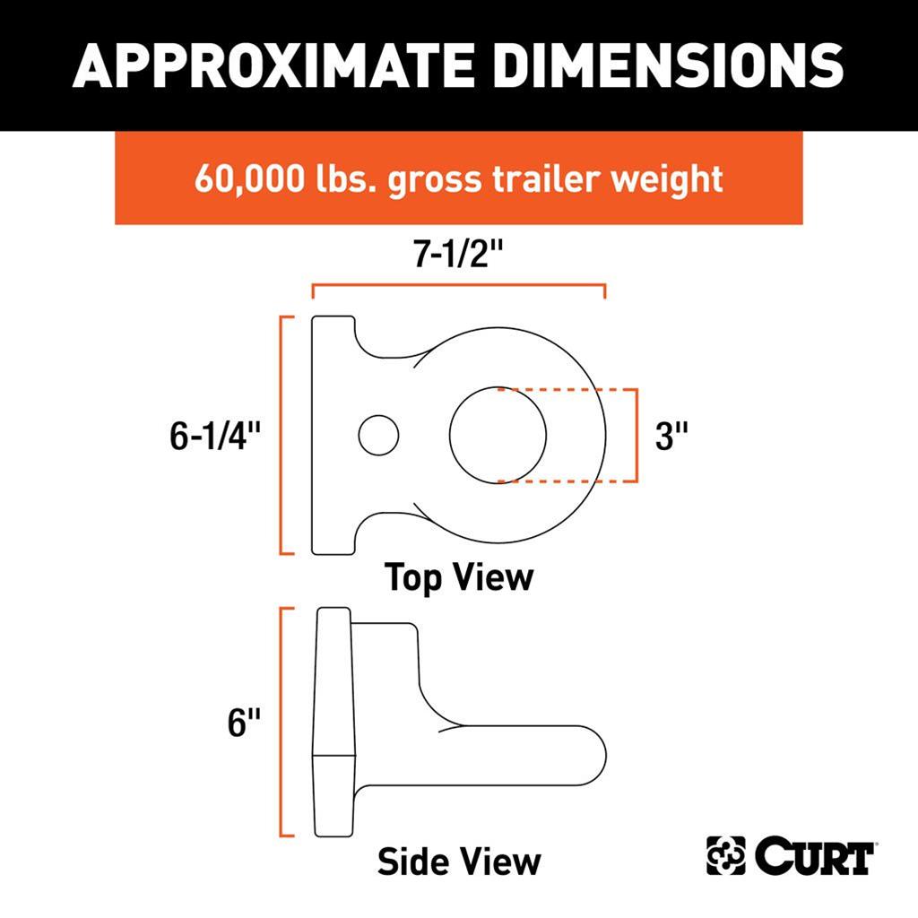 Curt Manufacturing Tow Hooks and Covers 48661 Ring, SecureLatch Ring thumbnail 2