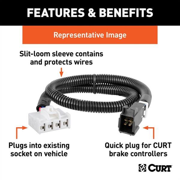 Curt Manufacturing Trailer Brake Controller Harnesses 51524 Control Wire Harness thumbnail 2