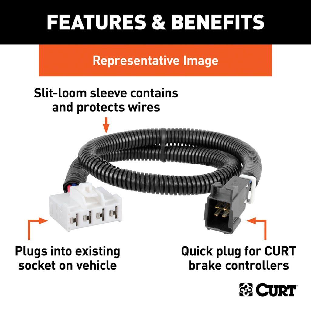Curt Manufacturing Trailer Brake Controller Harnesses 51527 Control Harness thumbnail 3