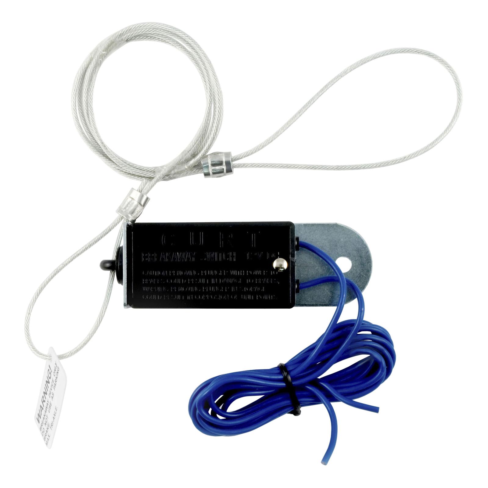 CURT Breakaway Switches 52010 Trailer Switch, Nylon Case, Weldable Tab, Silver Contact points, 48 in. Nylon Pull, Kit thumbnail 2