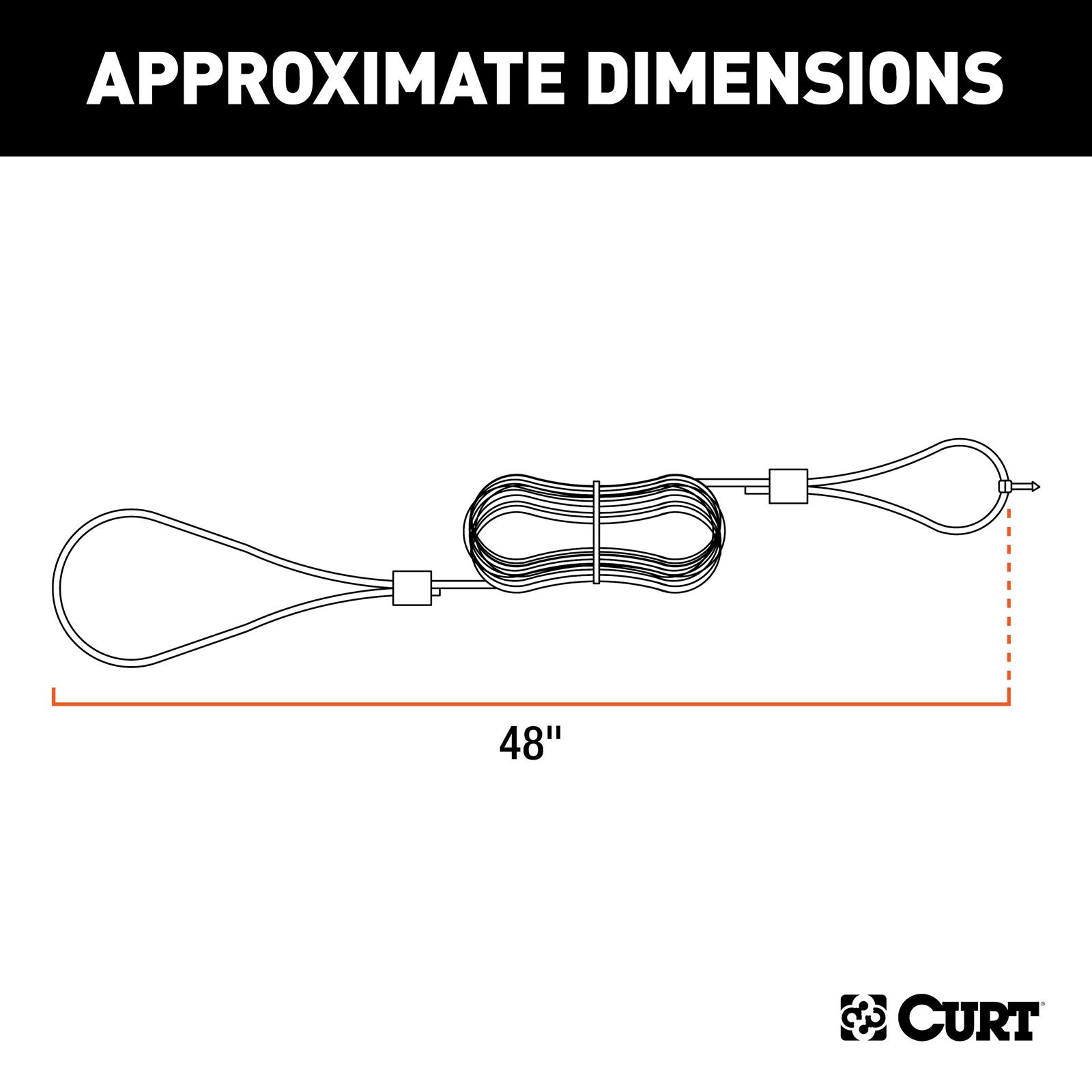Curt Manufacturing Fastener Pull Wires 52021 Trailer Brake Control Lanyard thumbnail 3