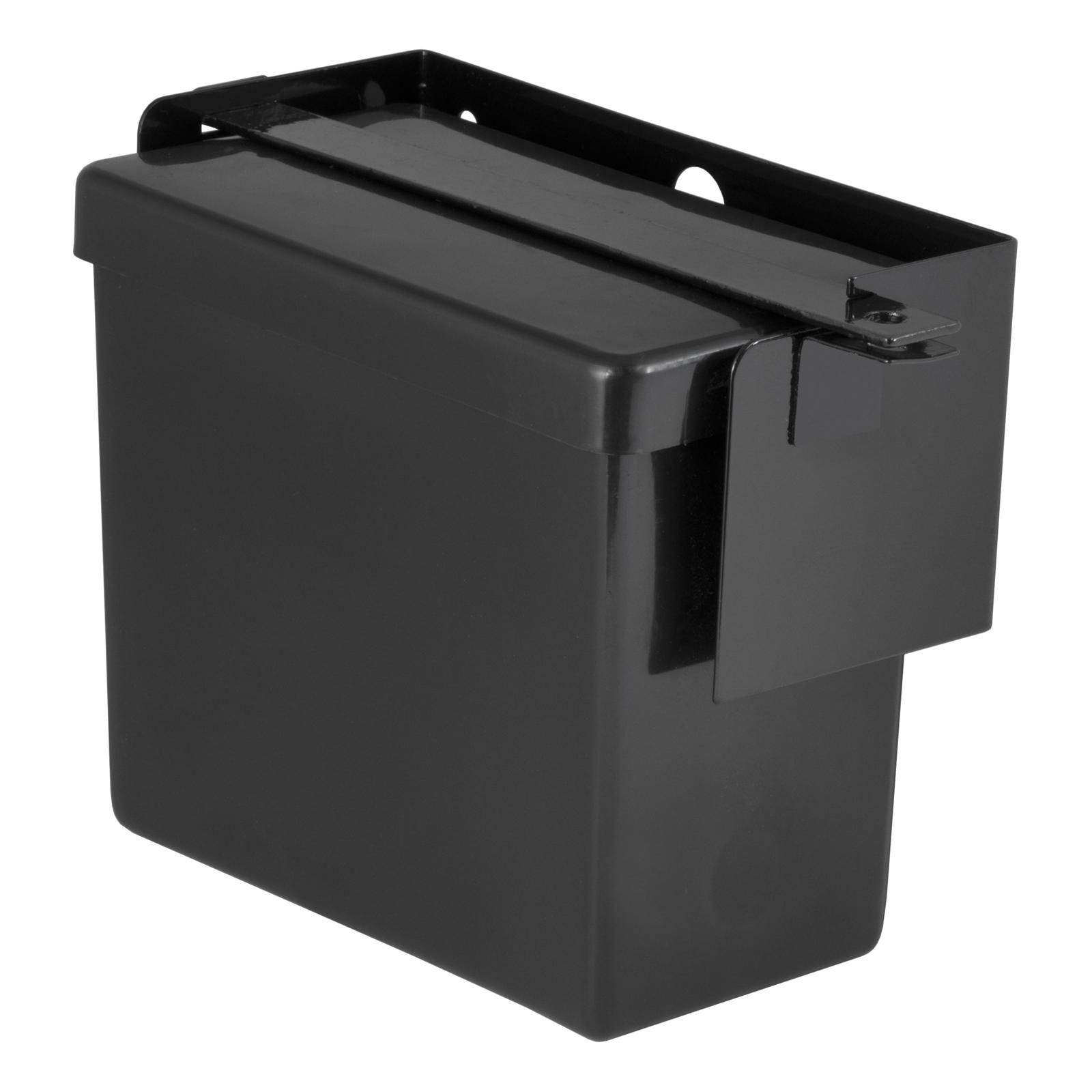 Curt Manufacturing Battery Boxes and Trays 52090 Box, Polyethelyne, Black, Trailer Brake Breakaway System, Flat Surface Mount, Lockable, with Bracket