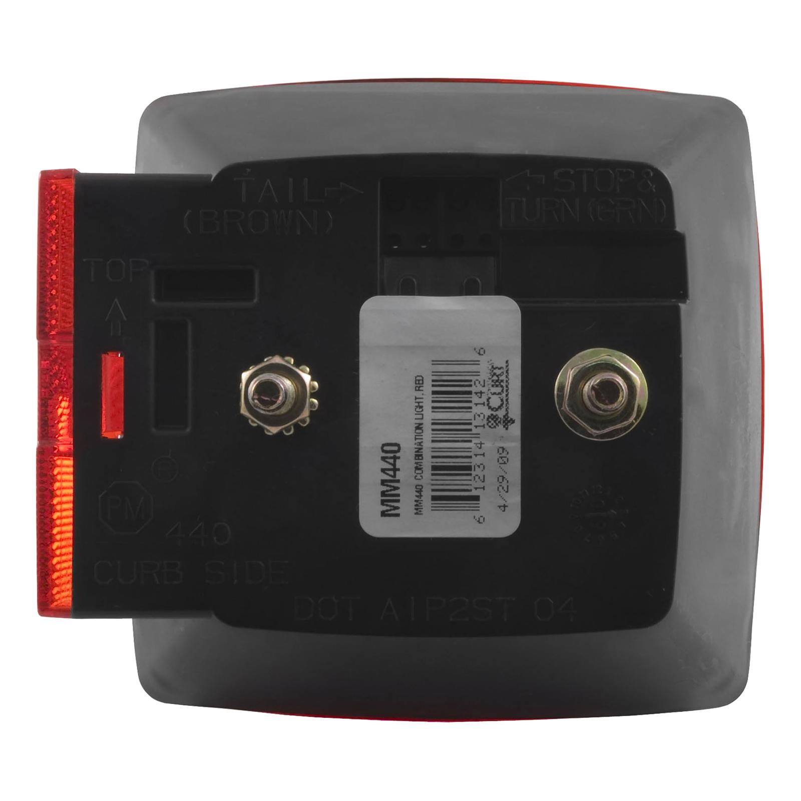 CURT Combination Trailer Lights 53440 Light, Taillight, Red, Stop, Tail, Turn, Rear/Side Reflector, Side Marker, Each thumbnail 3