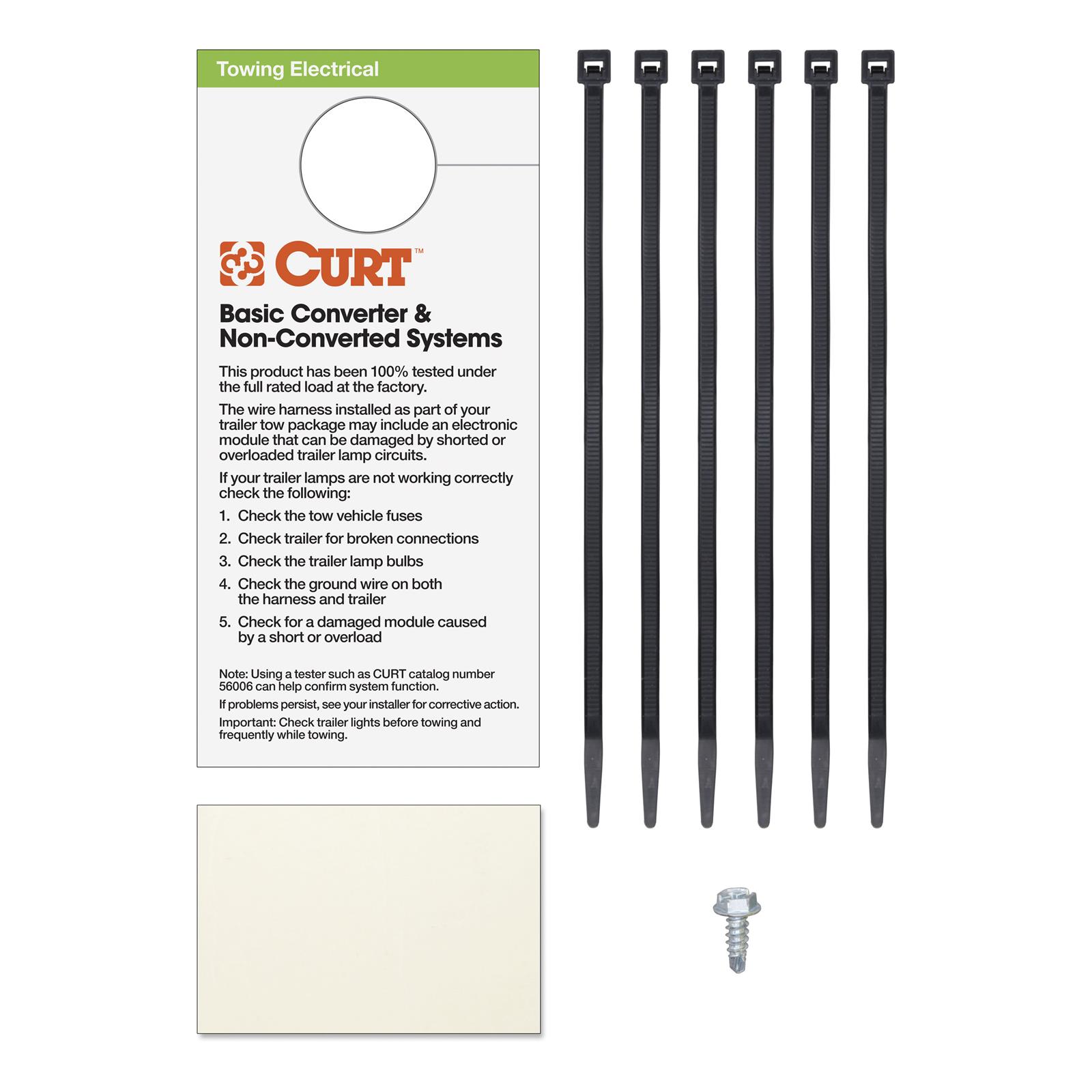 CURT Custom Wiring Connector Harnesses for 2004-2007 CARAVAN, GRAND TOWN & COUNTRY - 55537 Vehicle Towing Harness Adapter, T-Connector, 2-Wire System, Chrysler/Dodge, Each thumbnail 2