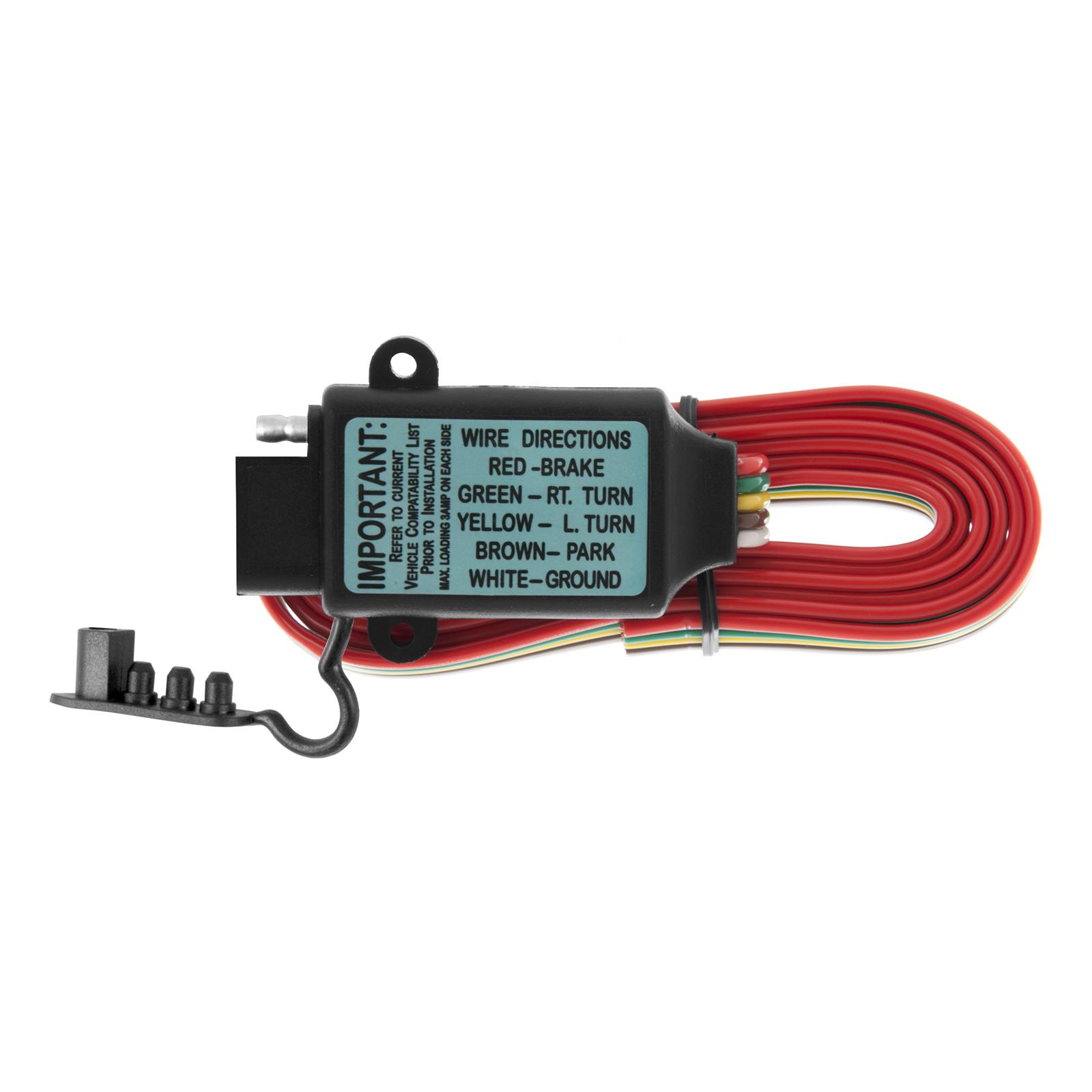 CURT 3 to 2 Powered Converter Modules 55177 Vehicle Towing Harness Adapter, Taillight Converter, 4-Way Flat 3-Wire System Vehicle., Universal, Each
