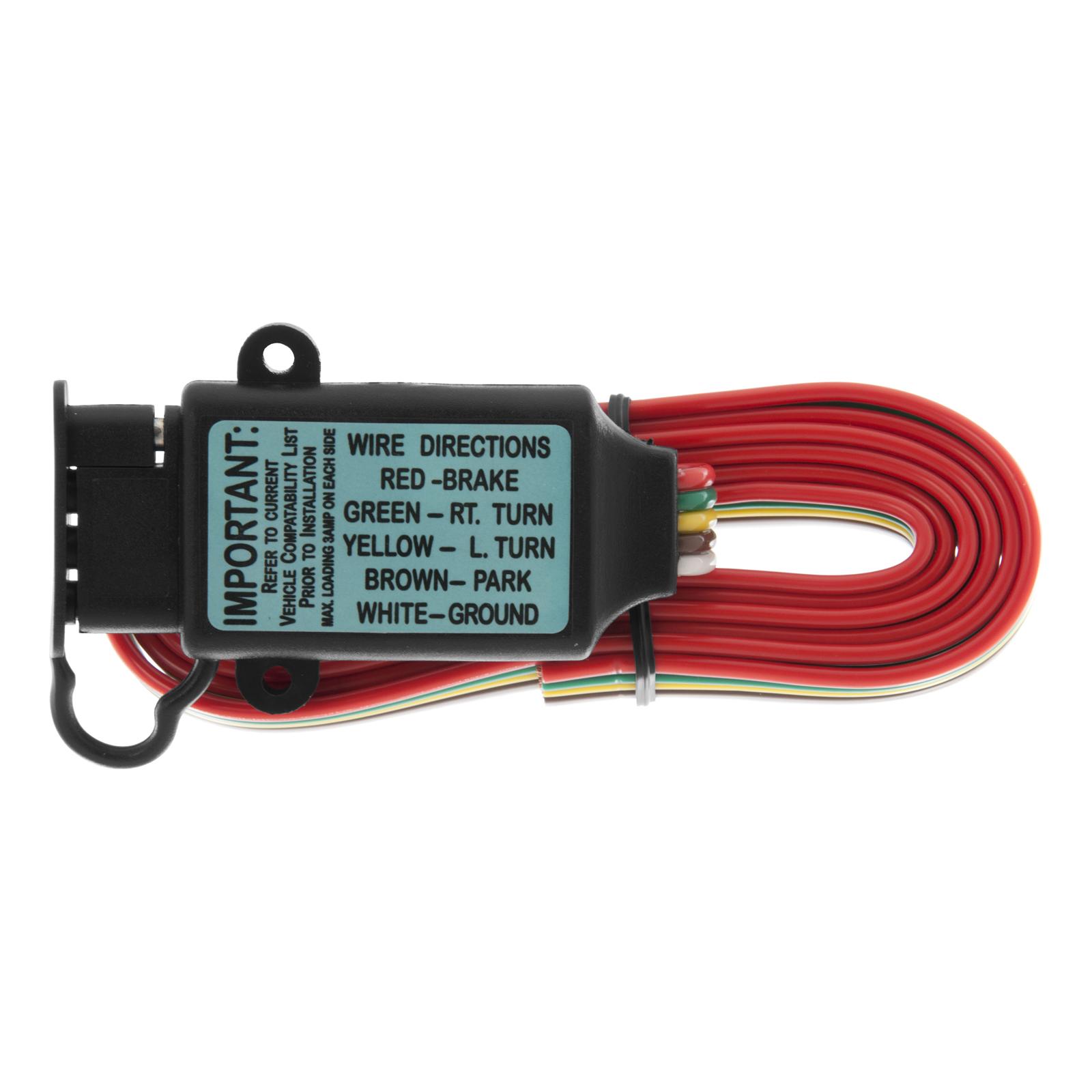 CURT 3 to 2 Powered Converter Modules 55177 Vehicle Towing Harness Adapter, Taillight Converter, 4-Way Flat 3-Wire System Vehicle., Universal, Each thumbnail 2