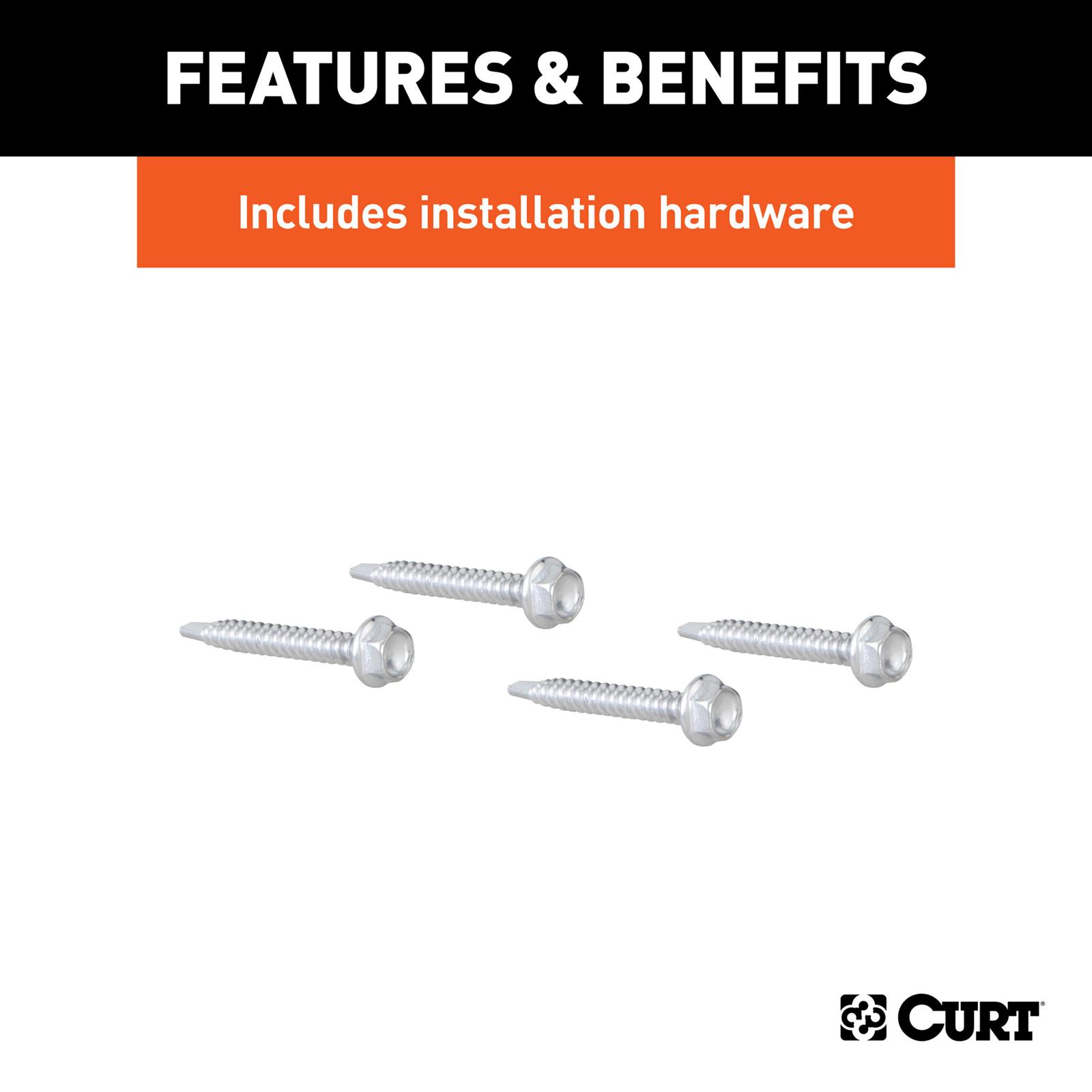 CURT Trailer Wiring Harness Opening Cover Plates 55417 Connector Dust Cover, 7-Way to Fit Factory Truck Bed Connector Opening, Chevrolet/GMC, Each thumbnail 7