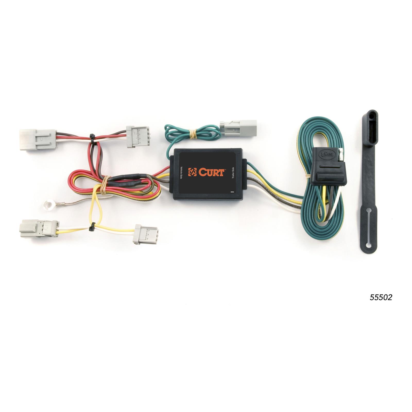 CURT Custom Wiring Connector Harnesses for 2003-2012 ACCORD, 2006-2014 TSX - 55502 Vehicle Towing Harness Adapter, T-Connector, 3-Wire System, use on Acura®/Honda®, Each