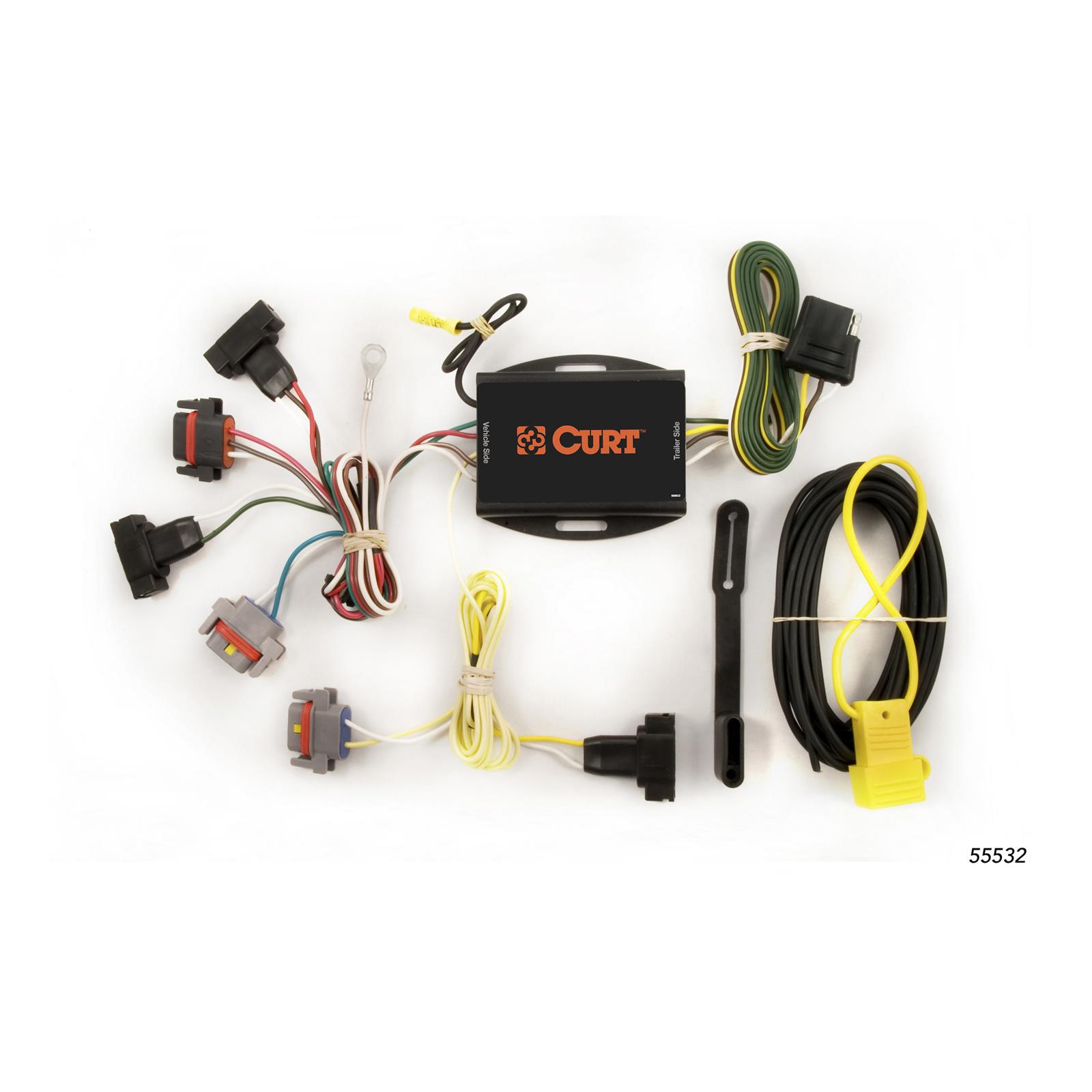 CURT Custom Wiring Connector Harnesses for 2001-2010 PT CRUISER - 55532 Vehicle Towing Harness Adapter, T-Connector, 3-Wire System, Circuit Protected Converter, Chrysler, Each