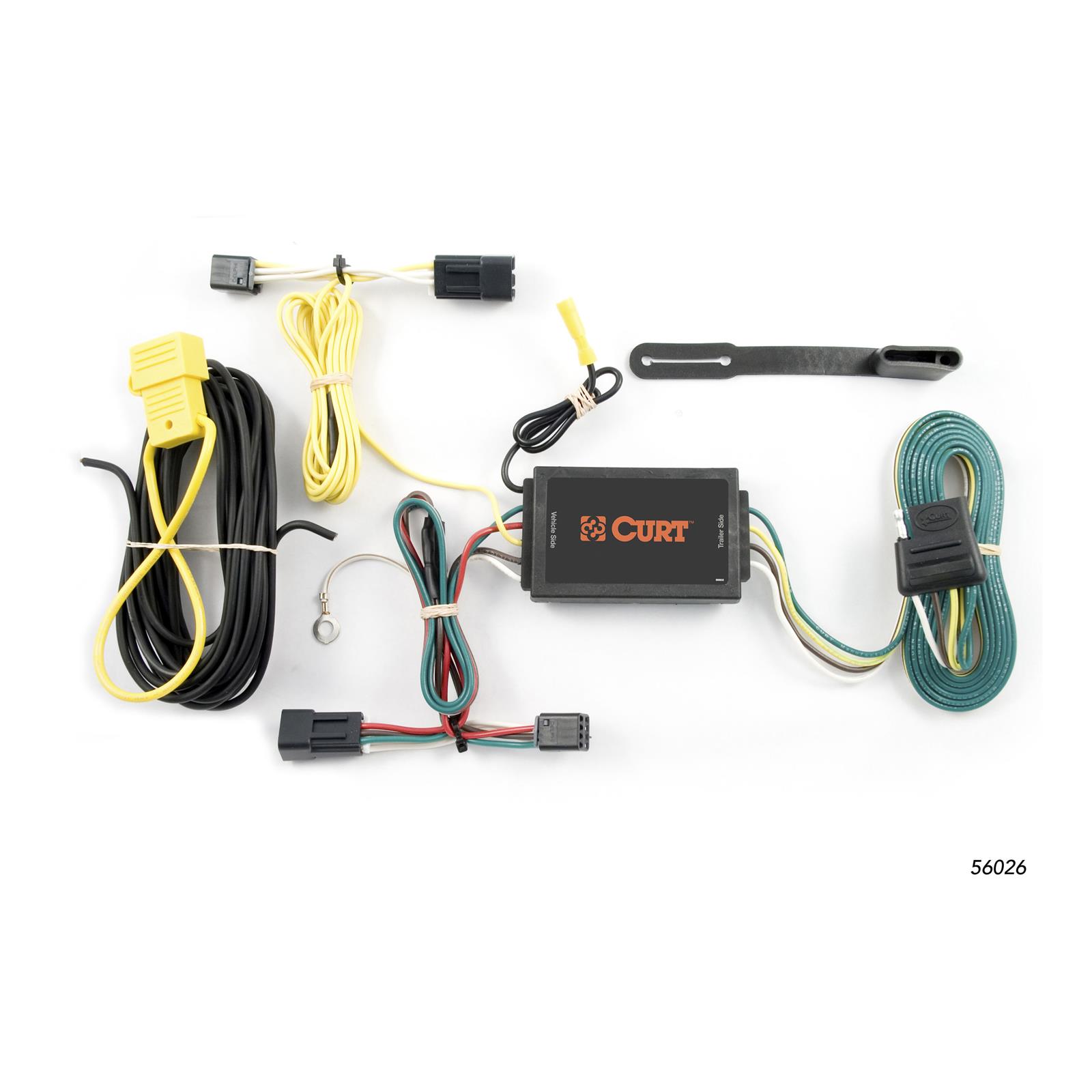 CURT Custom Wiring Connector Harnesses for 2012 CAPTIVA SPORT, 2006-2010 VUE - 56026 Vehicle Towing Harness Adapter, T-Connector, 3-Wire System, Circuit Protected Converter, Saturn, Each