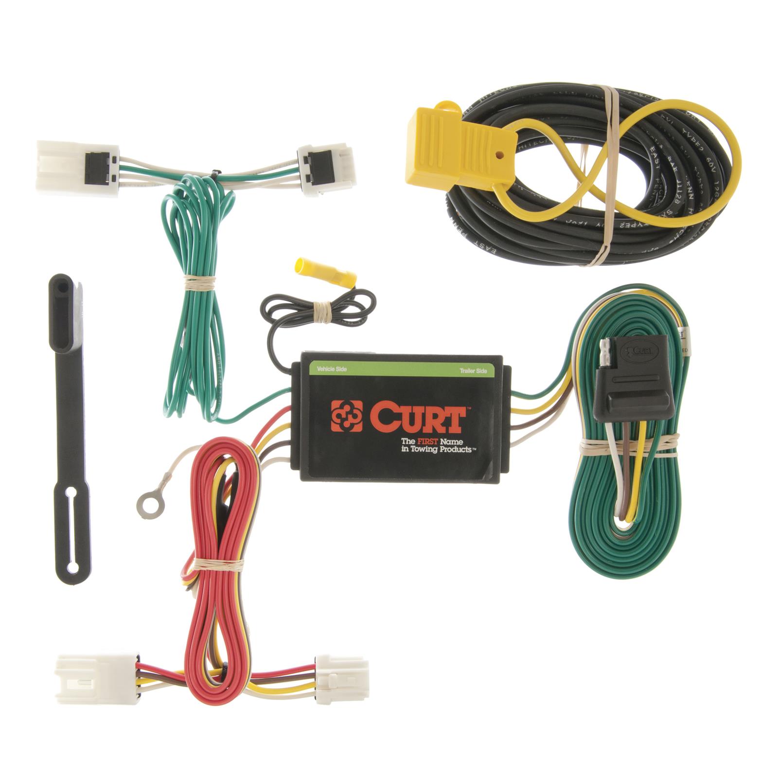 CURT Custom Wiring Connector Harnesses for 2010-2017 LANCER, 2011-2019 OUTLANDER SPORT, 2011-2012 RVR - 56127 Adapter, Vehicle Towing Harness, T-Connector, Mitsubishi, Each