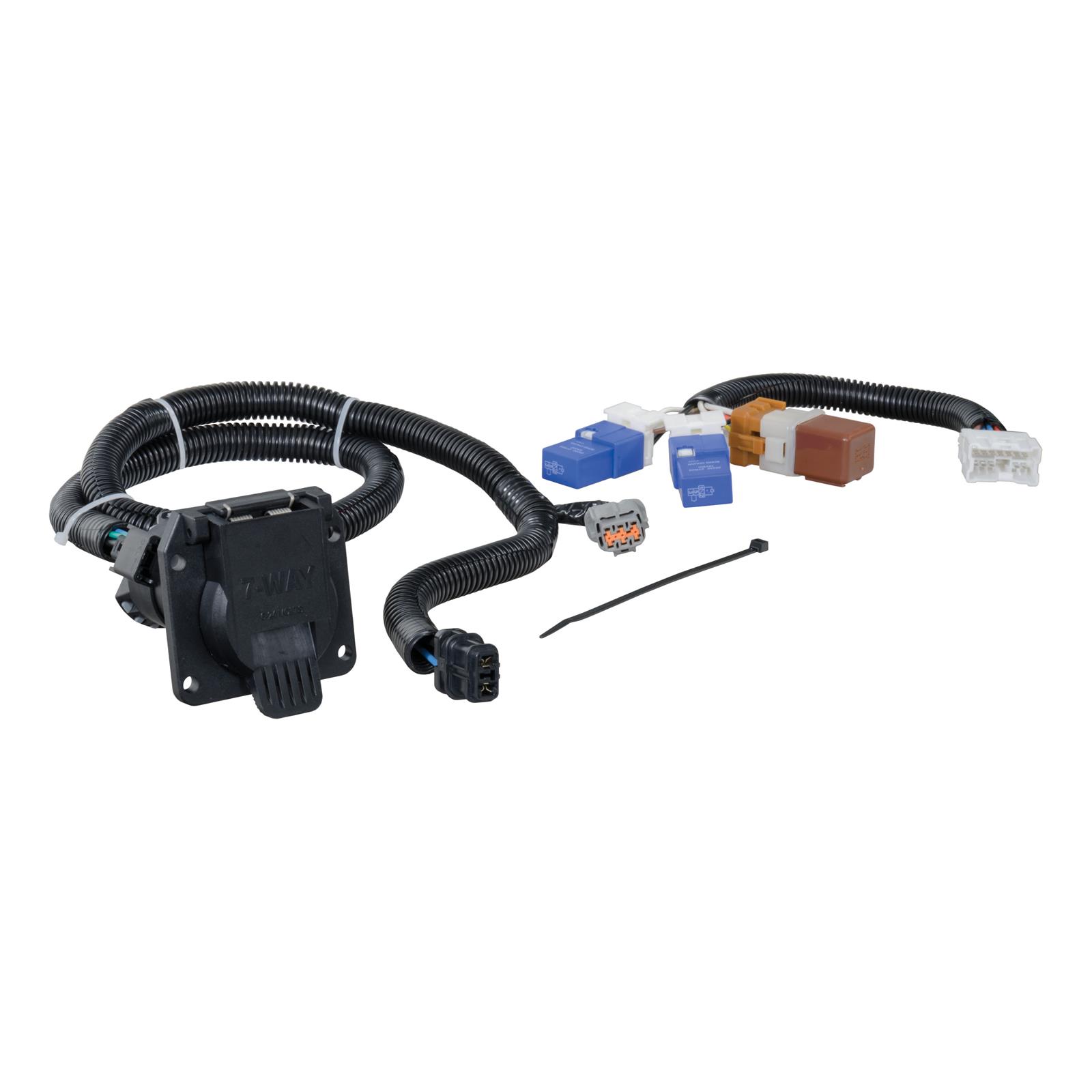 CURT Custom Wiring Connector Harnesses 56226 T-Connector, Vehicle Towing Harness Adapter, 7-way RV Female Socket, for Nissan, Suzuki, Each