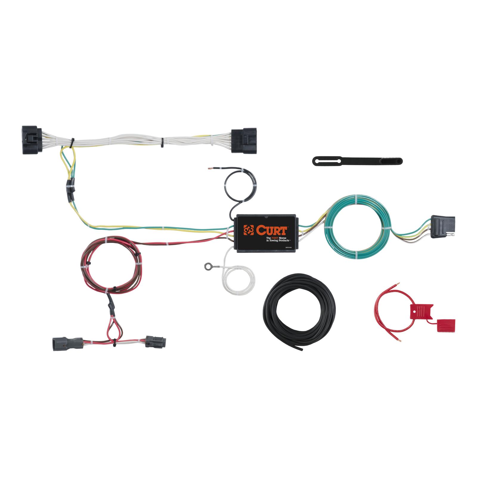 CURT Custom Wiring Connector Harnesses for 2011-2016 SPORTAGE - 56251 Adapter, Vehicle Towing Harness, 3 to 2 Powered Converter, Kia, Kit