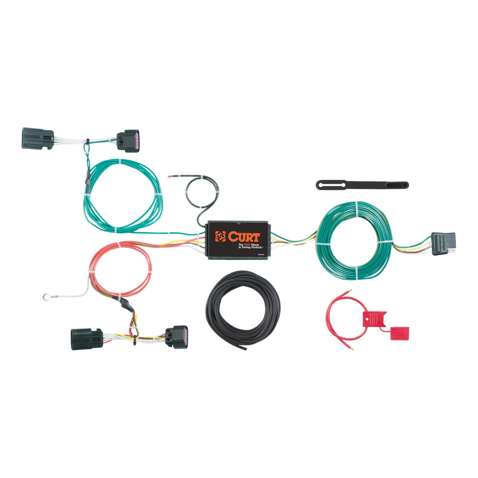 CURT Custom Wiring Connector Harnesses for 2015-2022 PROMASTER CITY - 56270 Adapter, Vehicle Towing Harness, 3 to 2 Powered Converter, Ram, Kit
